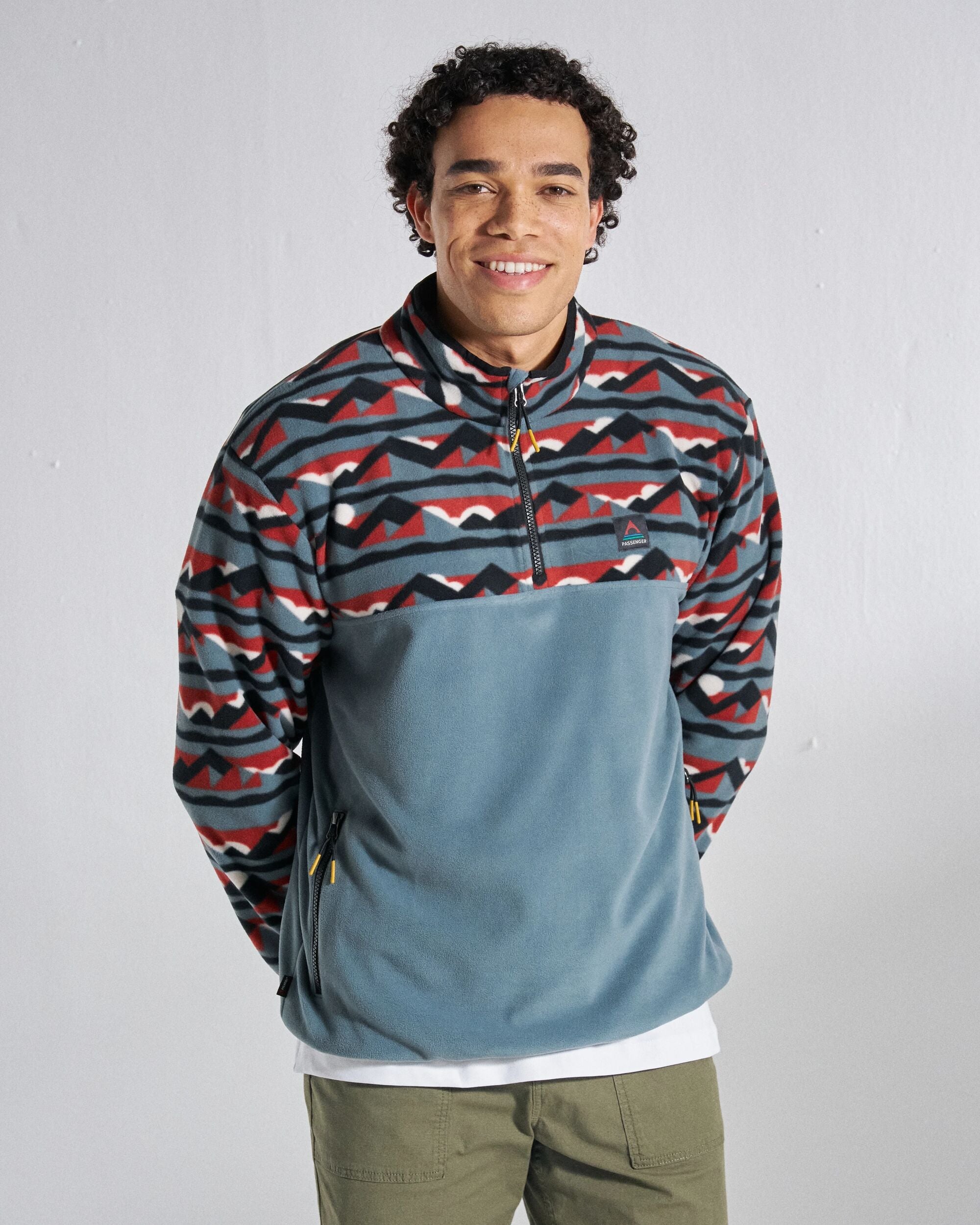 Set Off Polartec® 1/4 Zip Fleece - Views Storm Grey - Studio Model