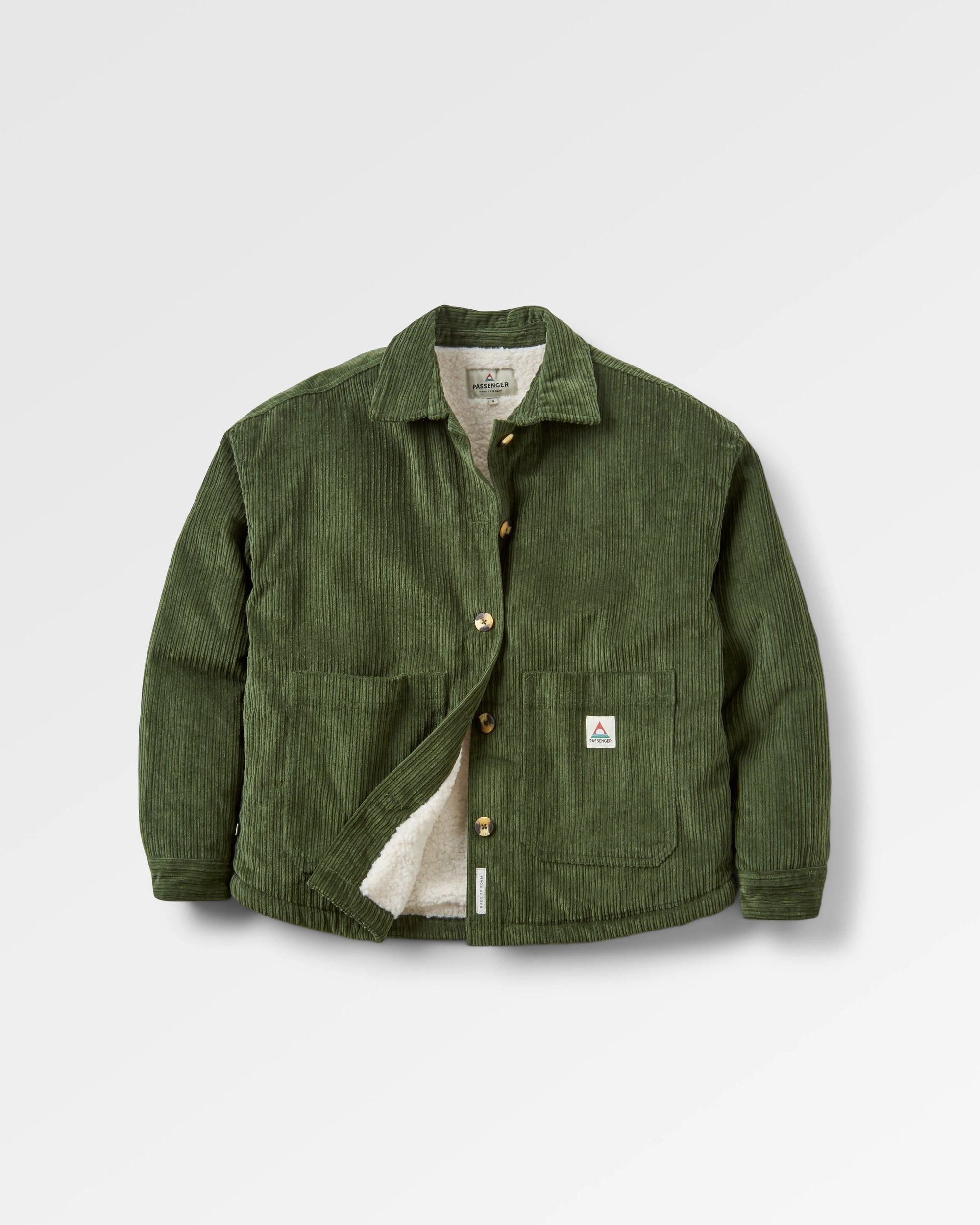 Flint Corduroy Overshirt - Fir Tree - Flatlay