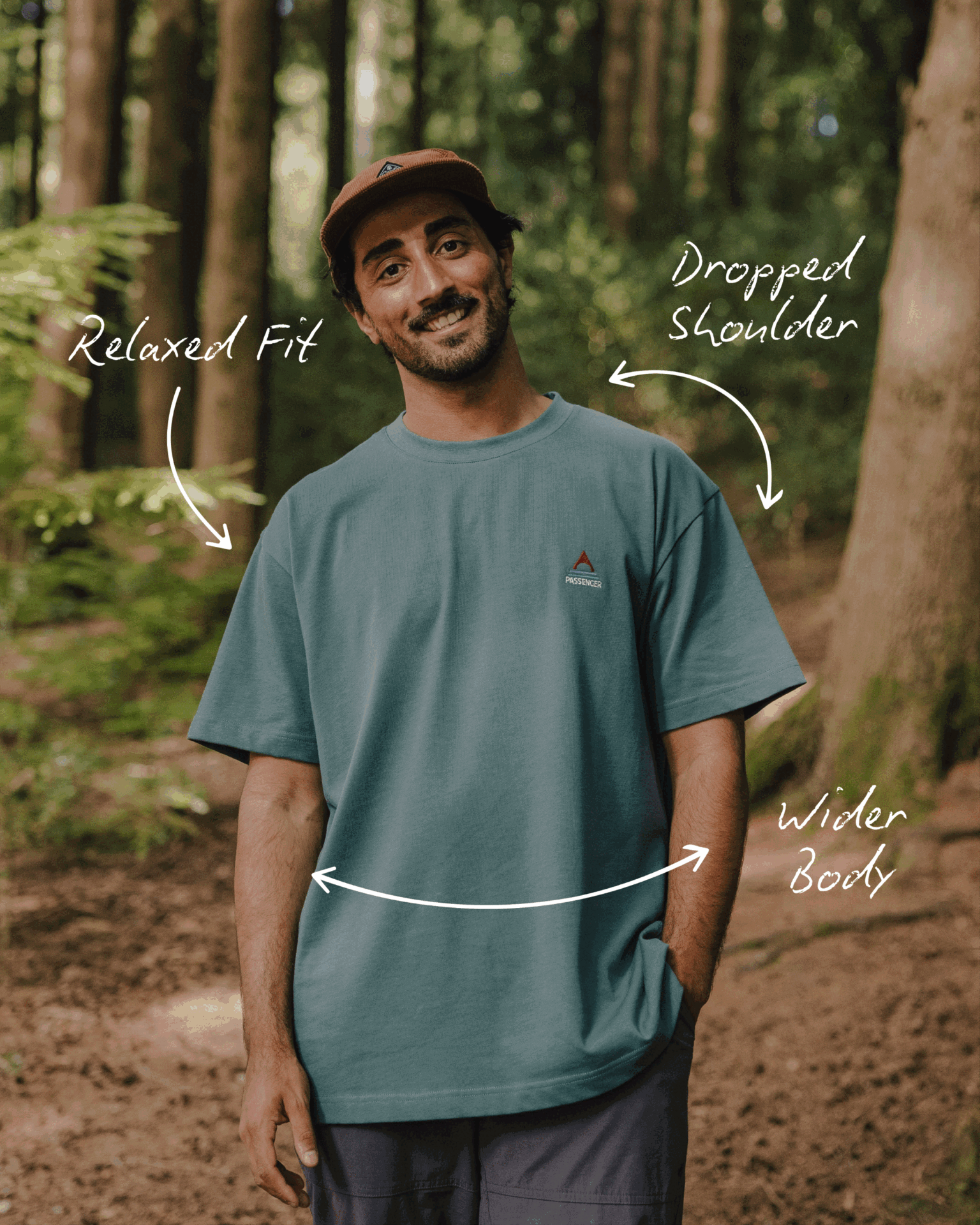 Vita Organic Relaxed Fit T-Shirt - Deep Ocean - Lifestyle