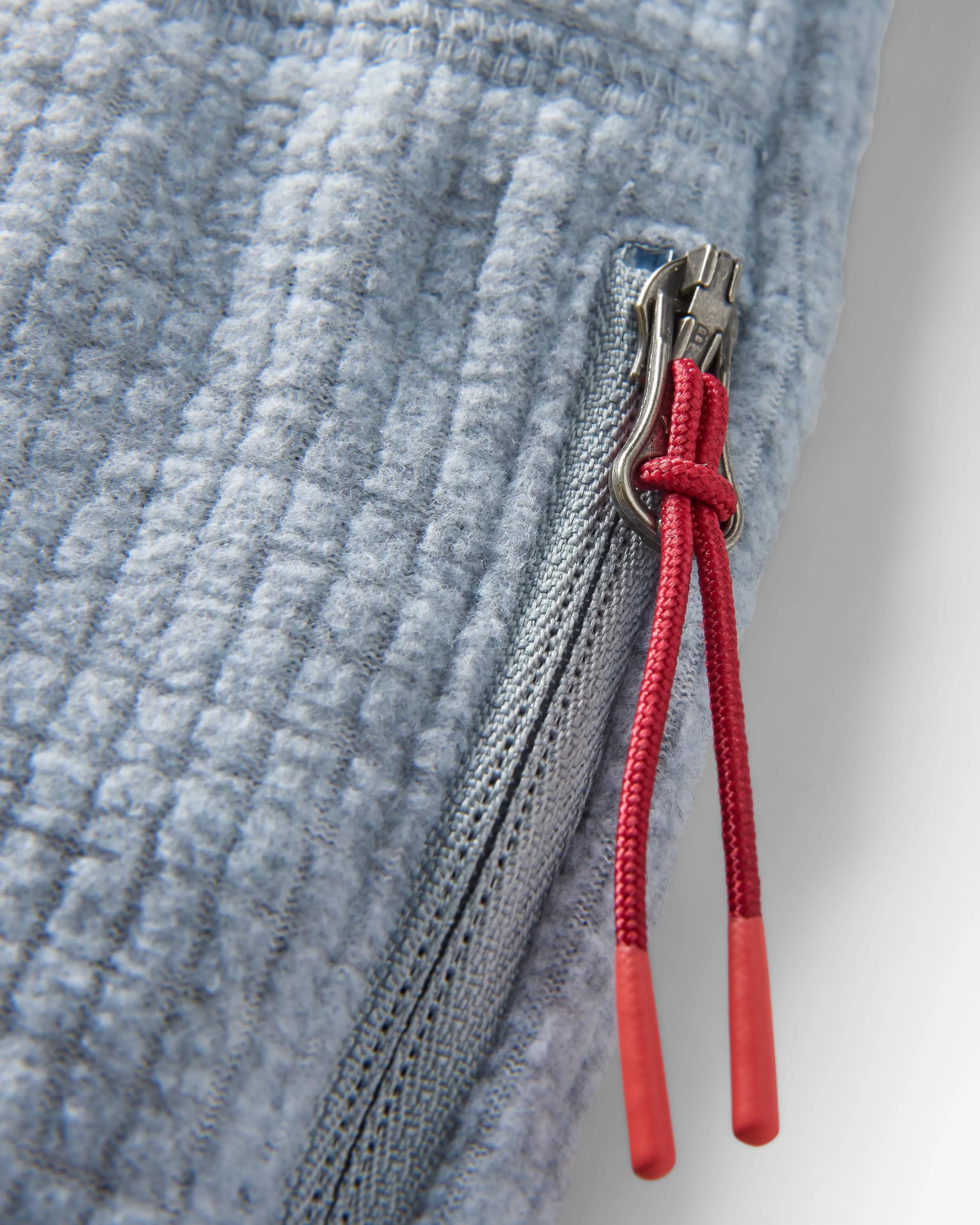 Point Recycled Grid Polar Fleece Hoodie - Grey Marl - Flatlay