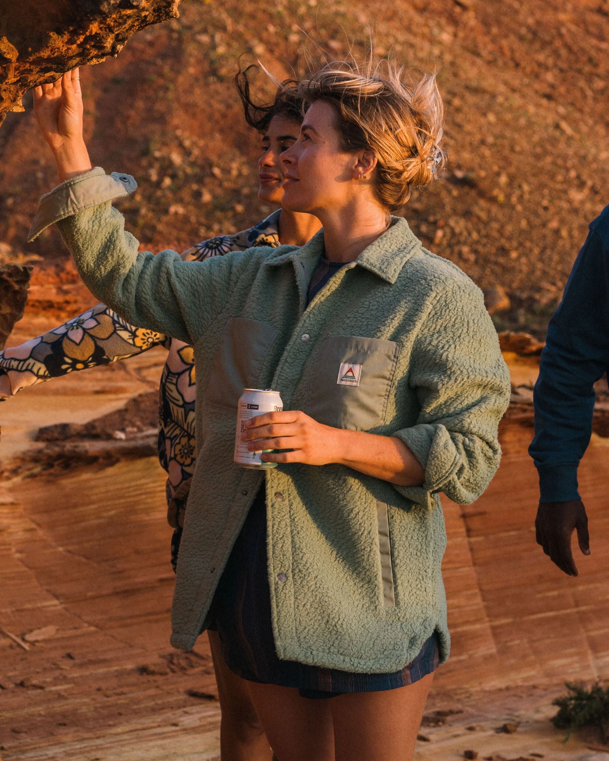 Rappel Sherpa Oversized Shirt - Pistachio - Lifestyle