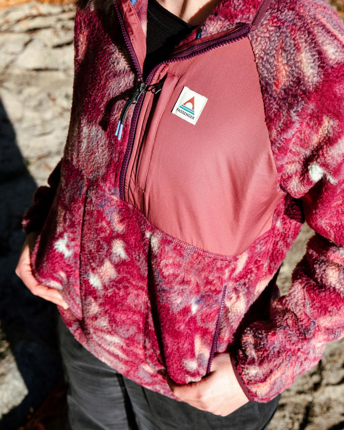 Home Sherpa Fleece - Frost Fig - Lifestyle
