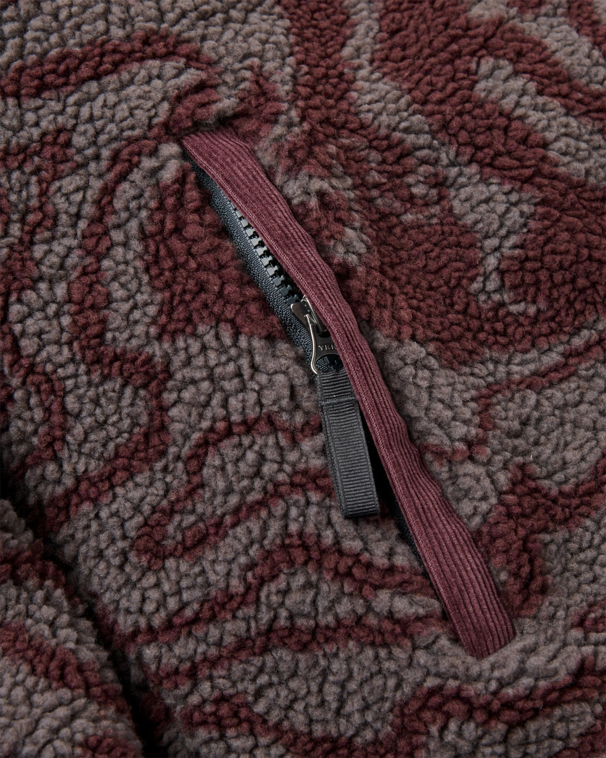 Trekker Deep-Pile Sherpa Fleece - Strata Swirl Brambleberry - Flatlay