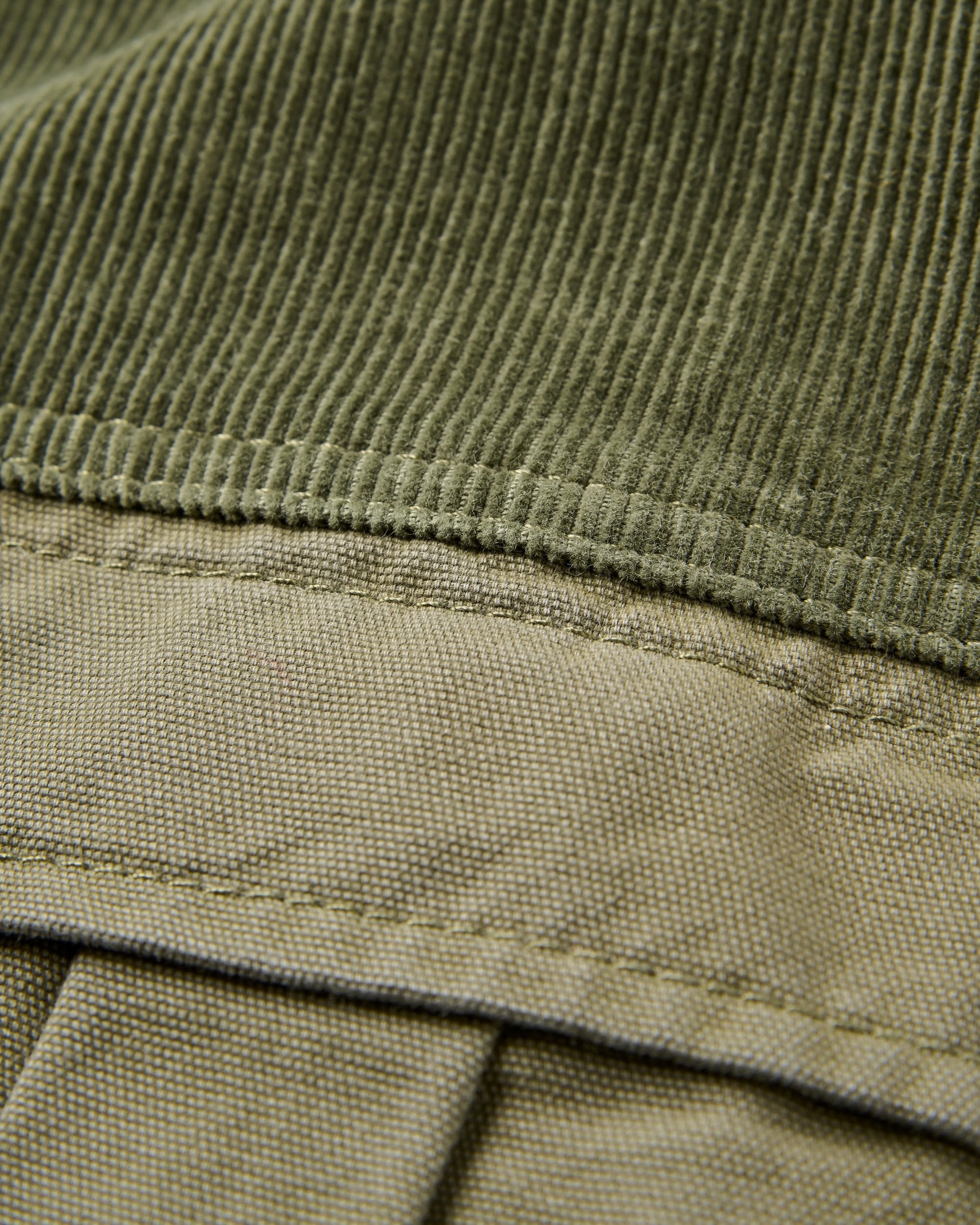 Nomad Corduroy Overshirt - Dusty Olive - Flatlay