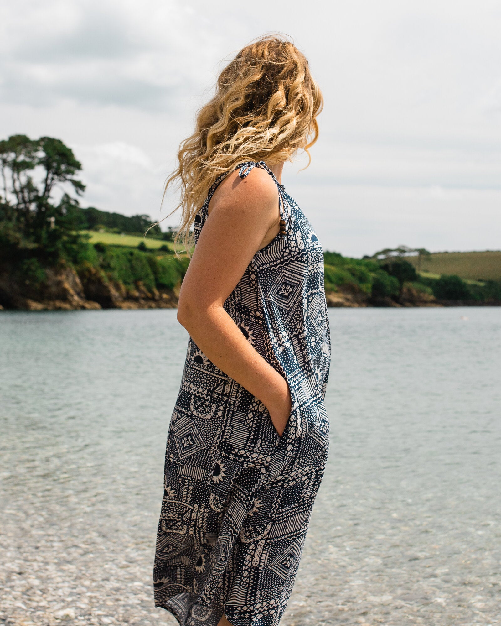 Copetín Jumpsuit - Vintage Patchwork Navy - Lifestyle