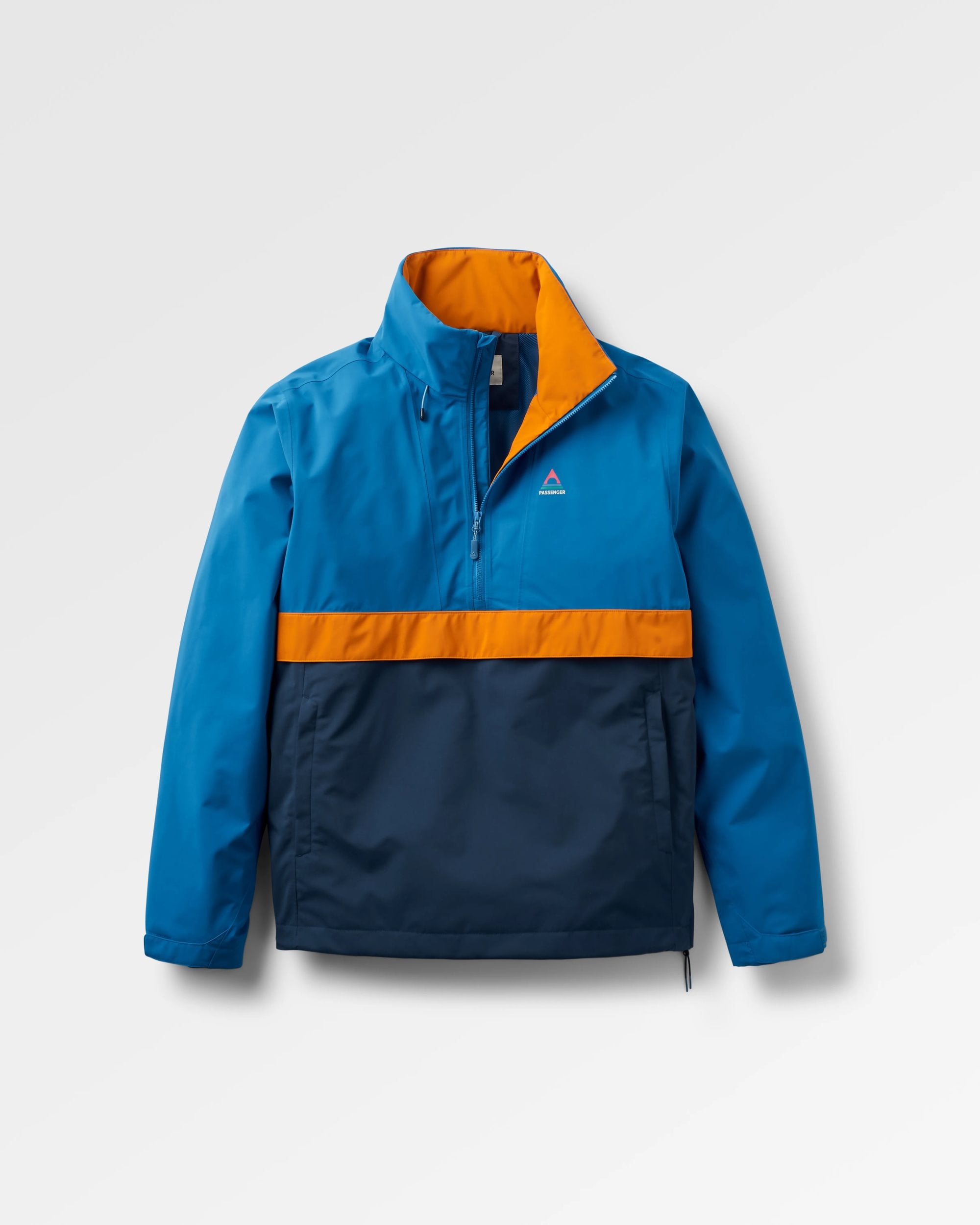 Diablo Recycled Waterproof Anorak - Azure Blue - Flatlay