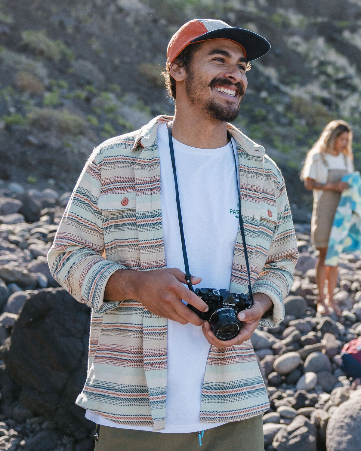 Island Twill Shirt - Birch Beach Stripe - Lifestyle
