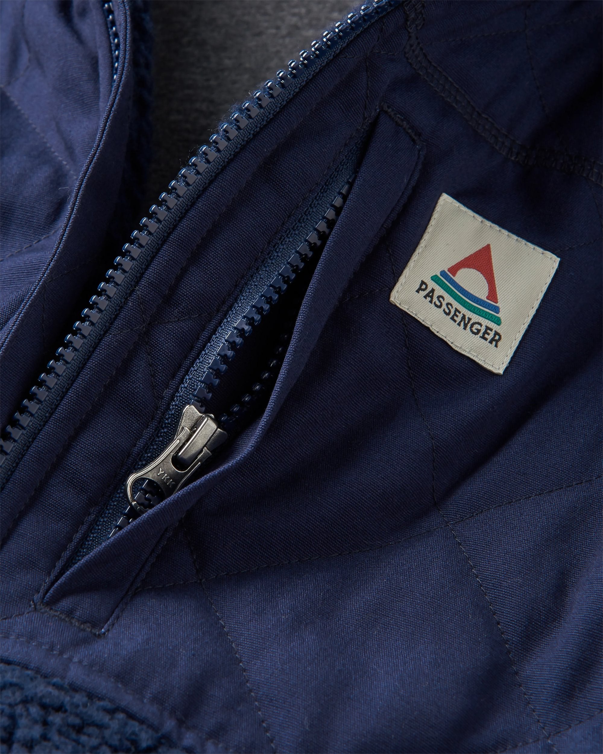 Adventure Recycled Deep-Pile Sherpa Fleece - Rich Navy - Flatlay