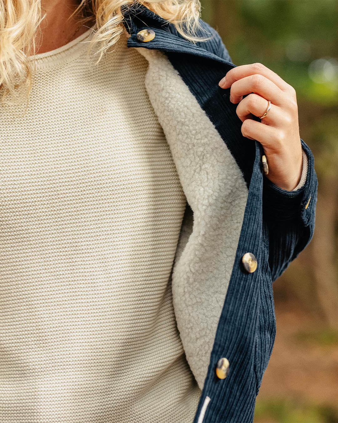 Flint Corduroy Overshirt - Deep Navy - Lifestyle