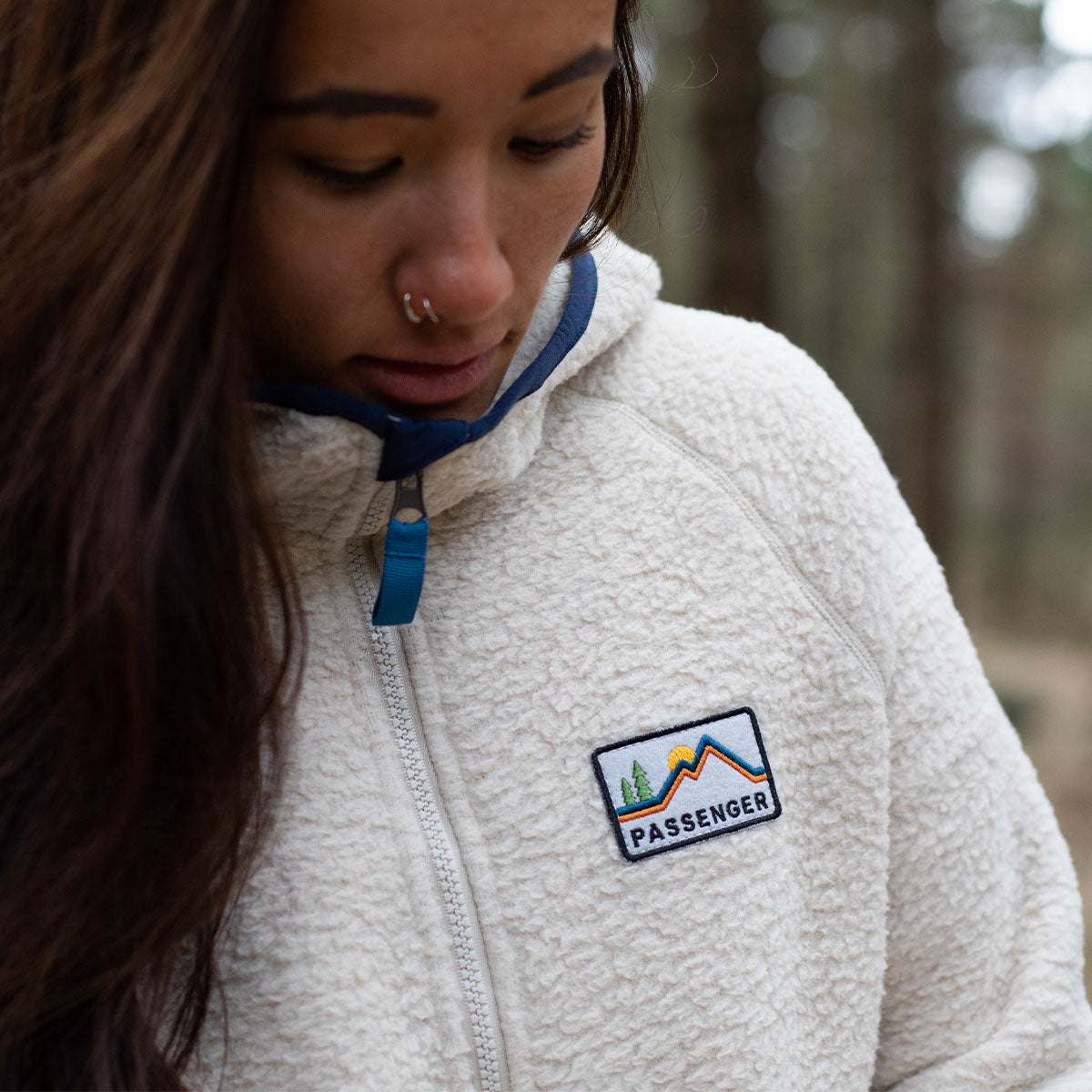 North Coast Full Zip Sherpa Fleece - Oatmeal