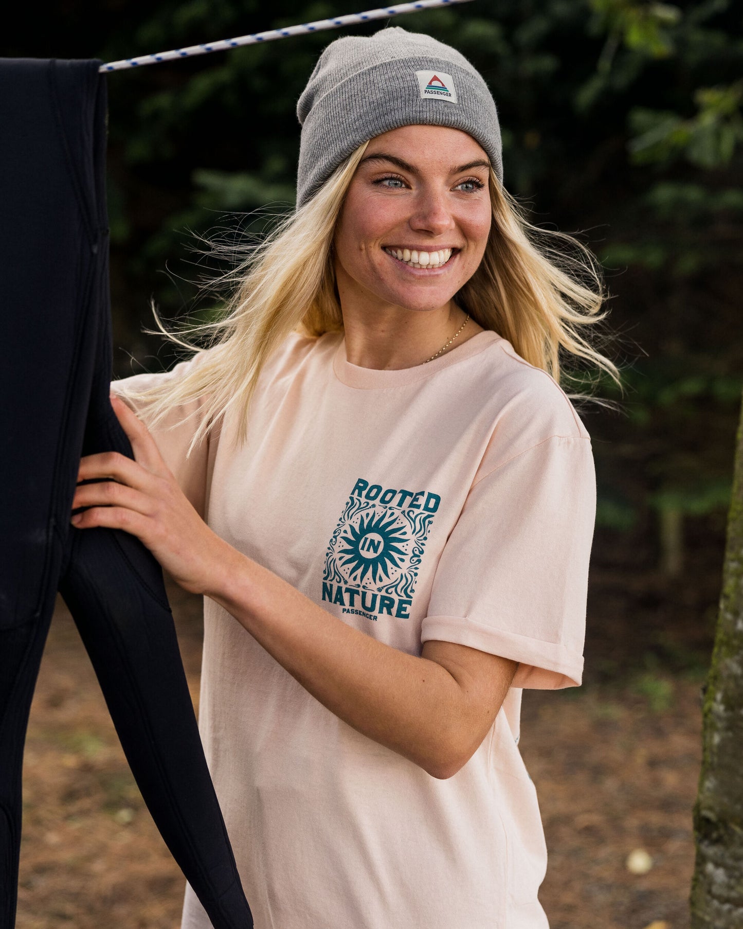 Rooted In Nature Recycled Cotton T-Shirt - Peach Whip