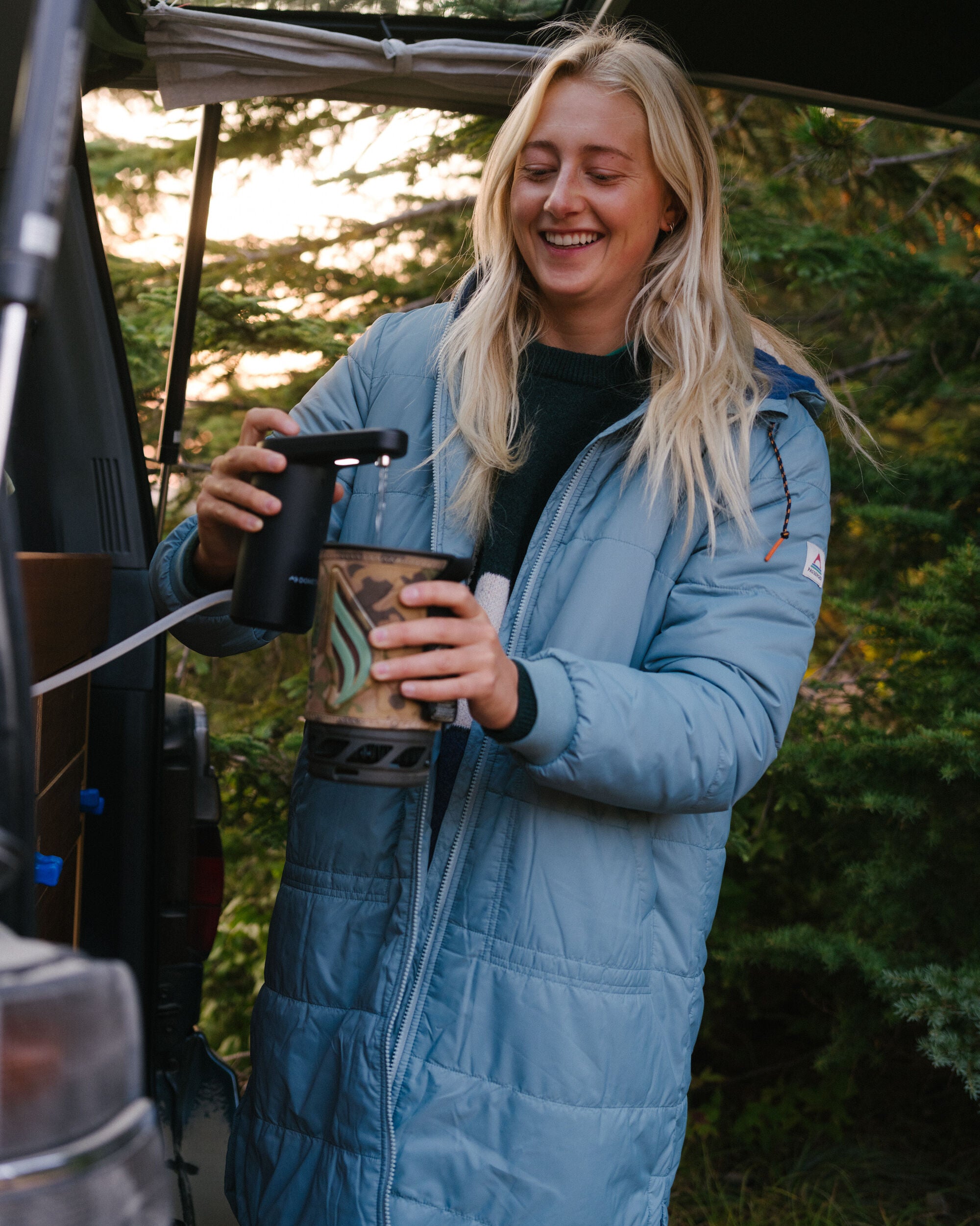 Flora Recycled Sherpa Lined Parka - Arctic - Lifestyle