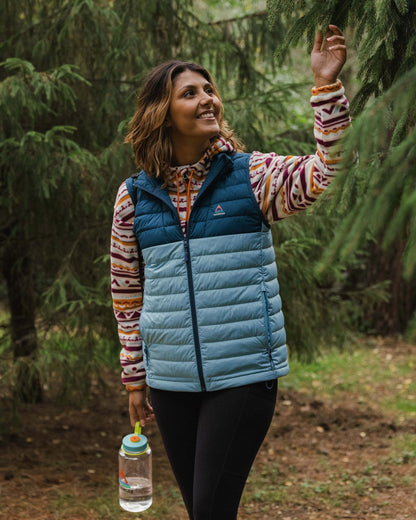Northstar Down Recycled Gilet - Retro Blue/Tidal Blue - Lifestyle