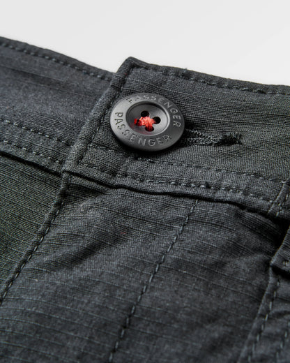 Kimmer Ripstop Cotton Short - Black - Flatlay