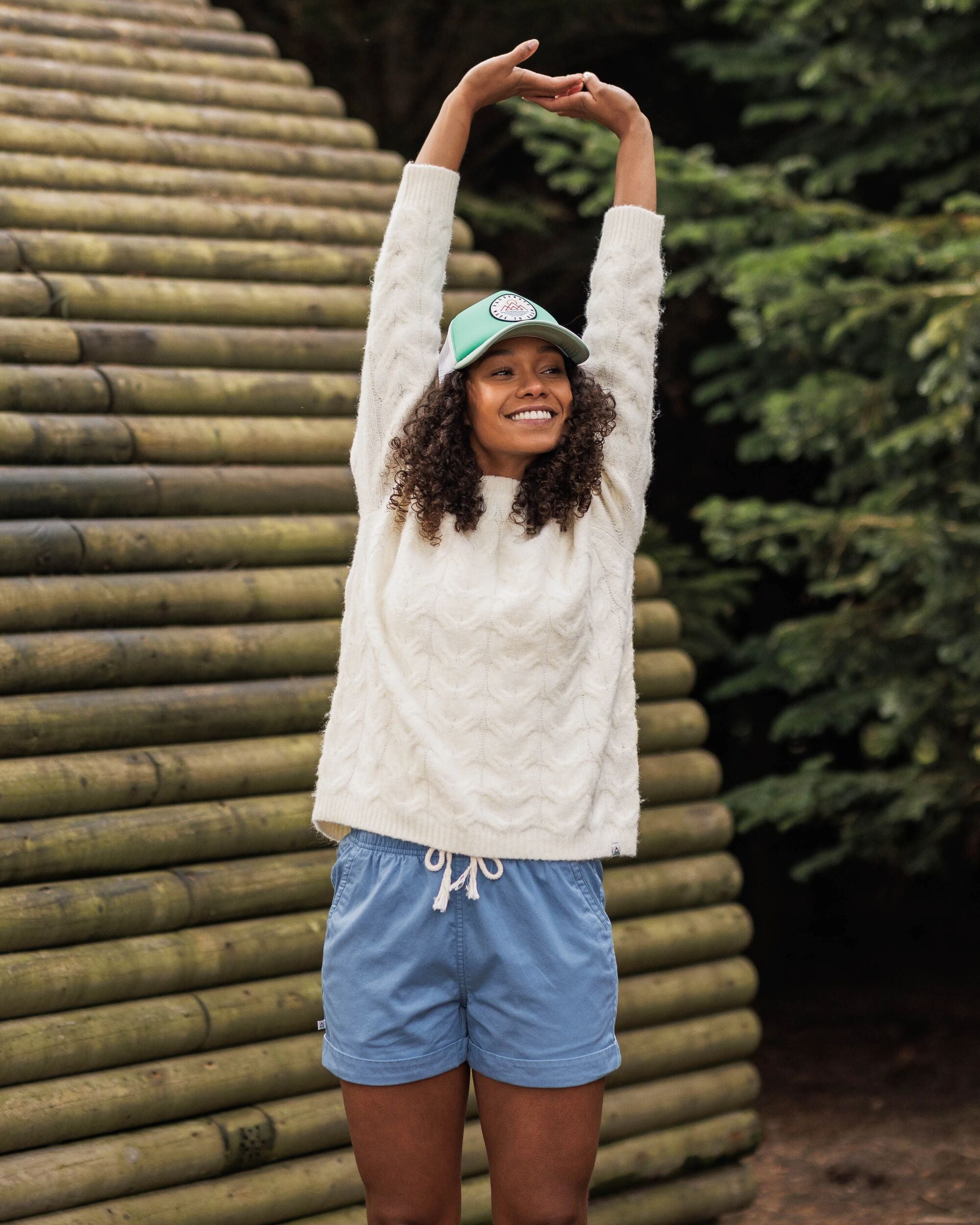 Harvest Recycled Knitted Jumper - Marshmallow - Lifestyle