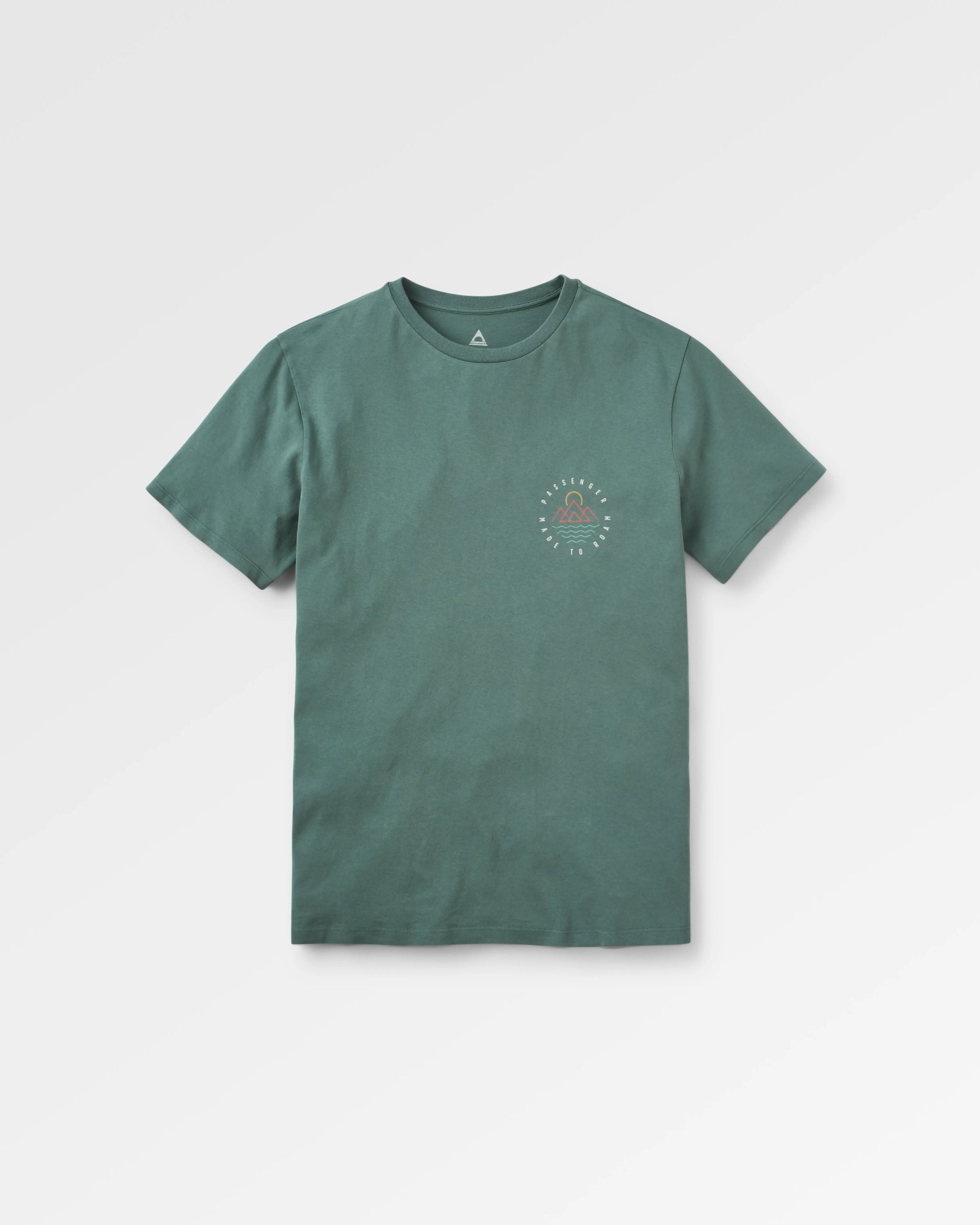 Escapism Recycled Cotton T-Shirt - Dark Forest - Flatlay