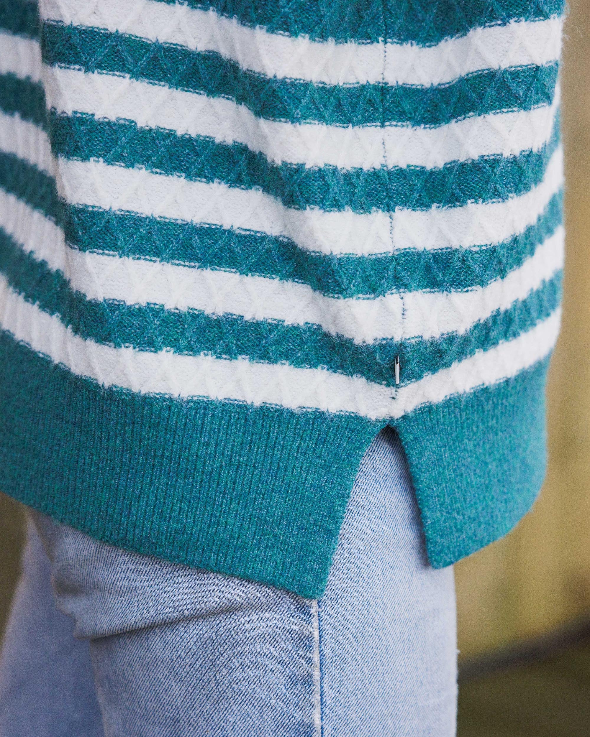 Ramble Recycled Knitted Jumper - Mediterranean - Lifestyle