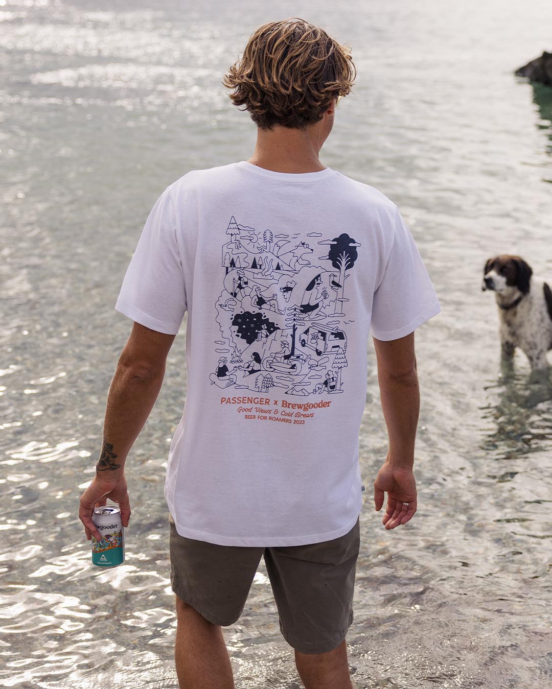 Brews & Views T-Shirt Passenger X Brewgooder - White - Lifestyle