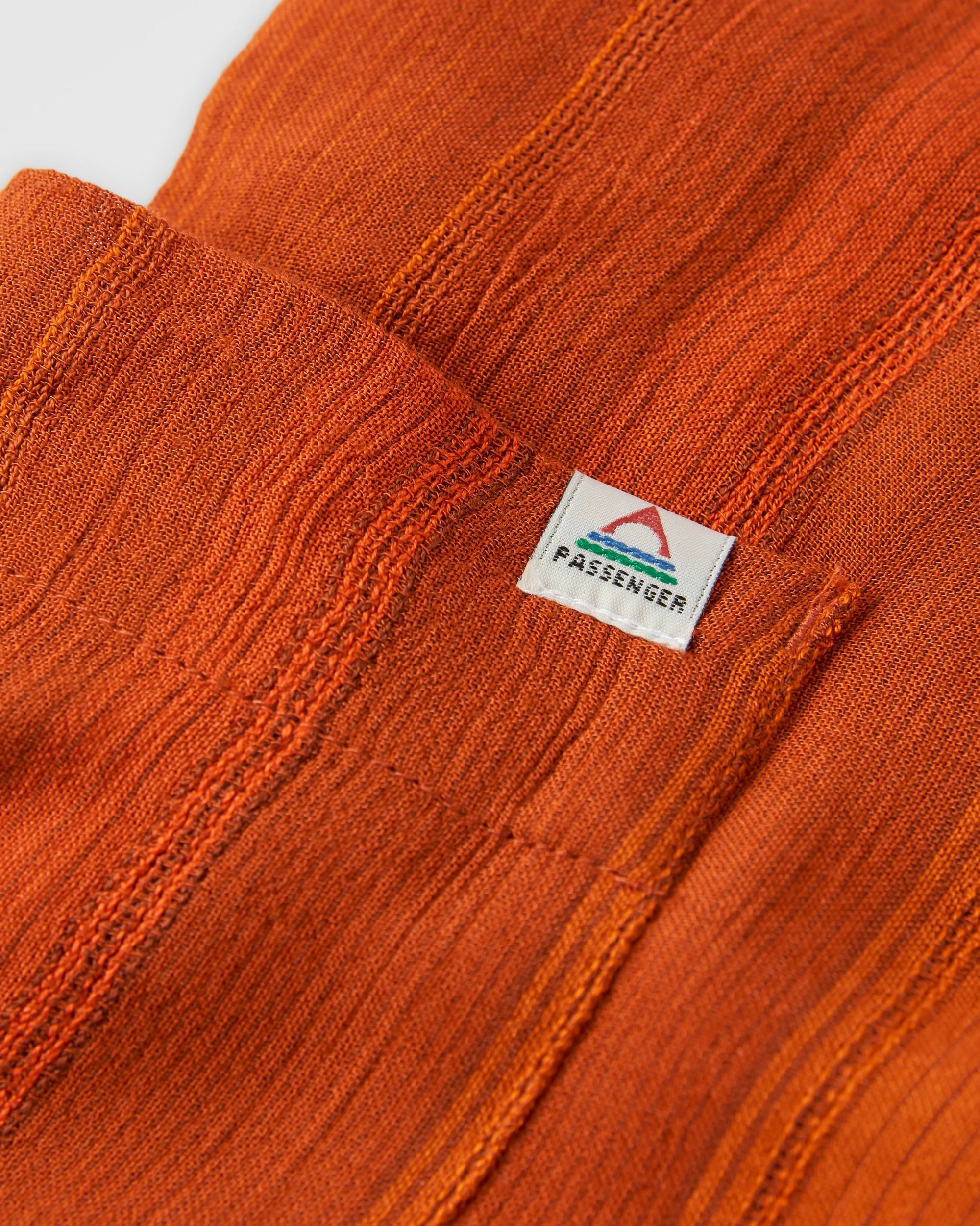 Someday Woven Trouser - Ember Orange Stripe - Flatlay