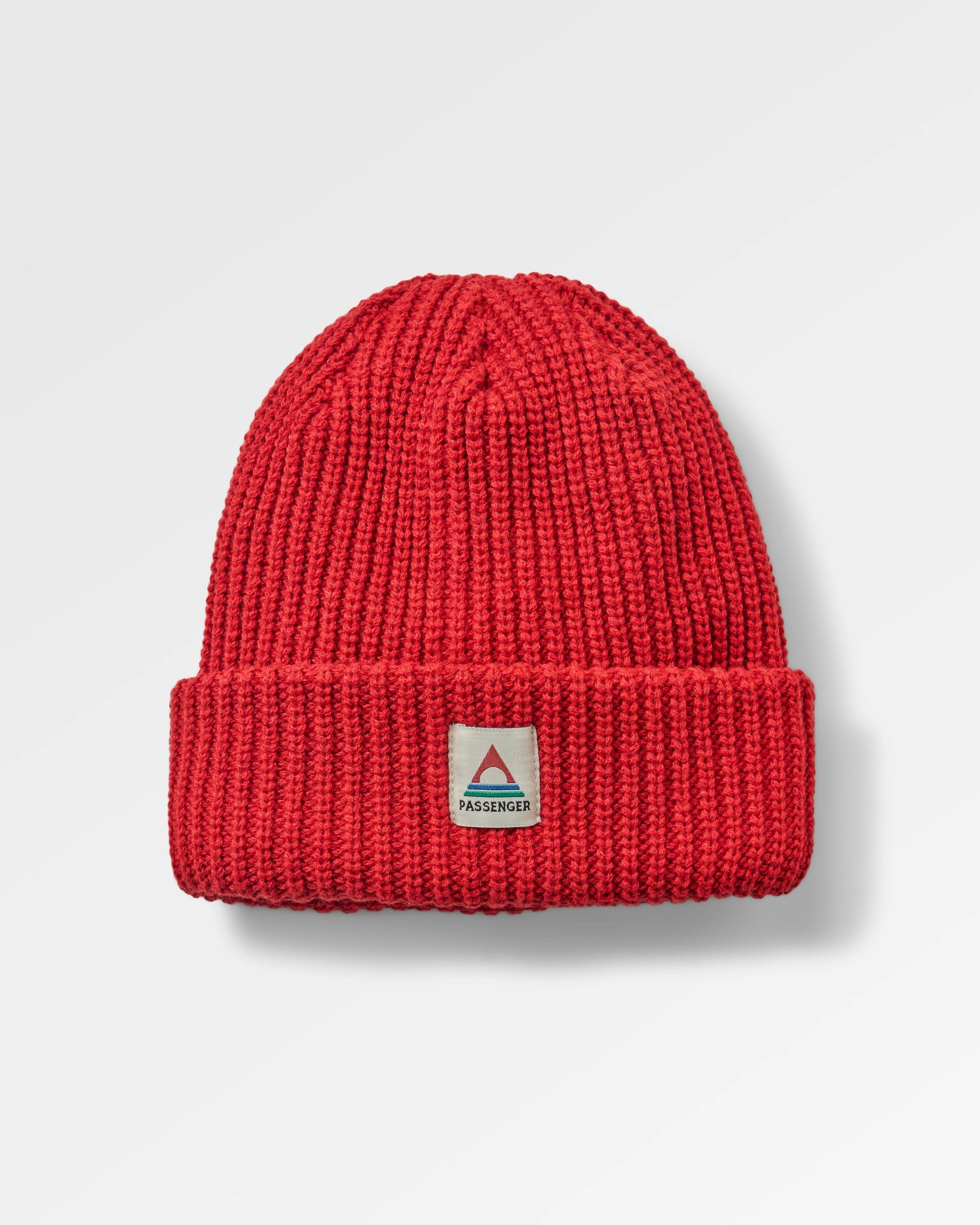Beechwood Fleece Lined Recycled Beanie - Chilli - Flatlay