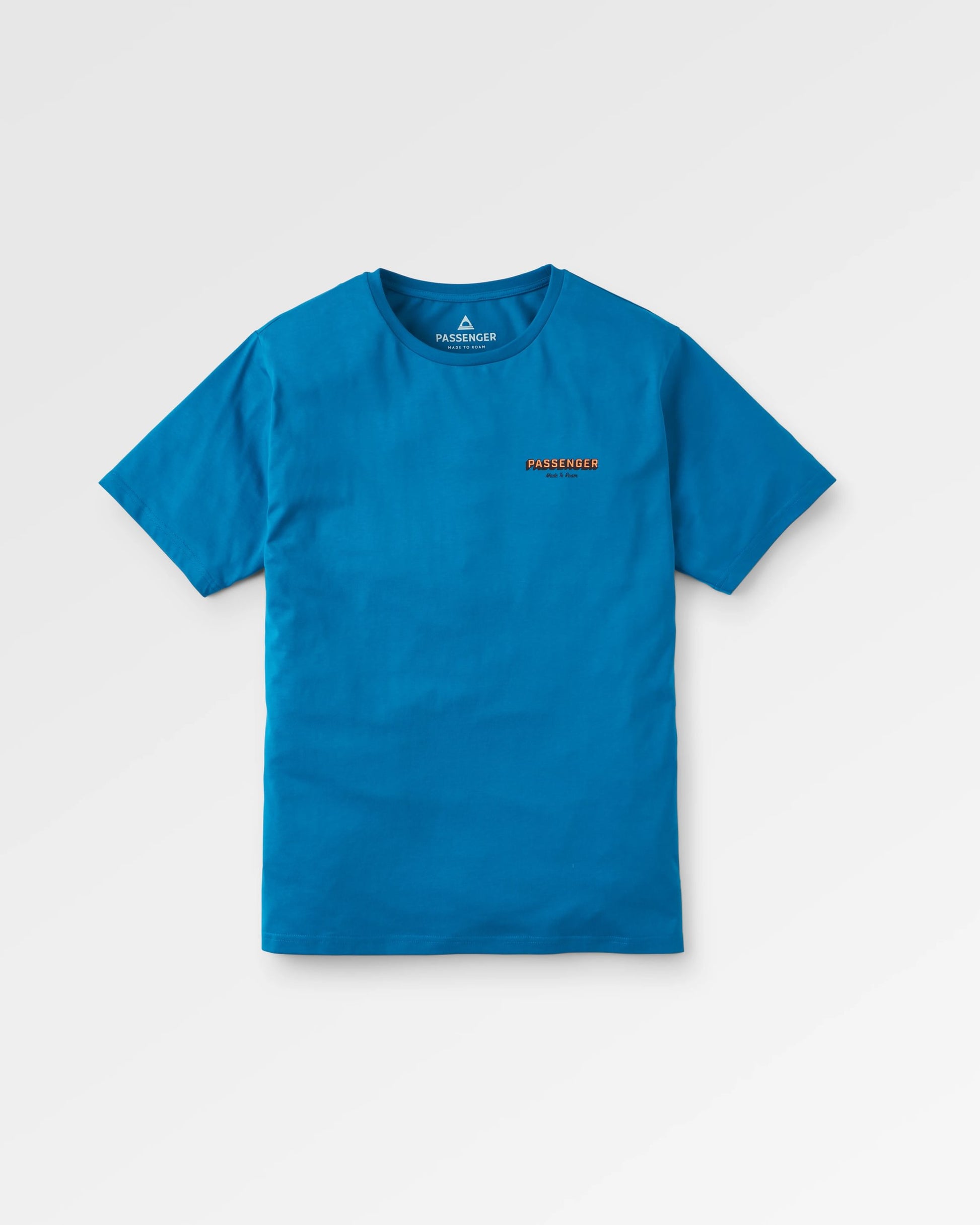 Outdoor Gear Organic Cotton T-Shirt - Azure Blue - Flatlay