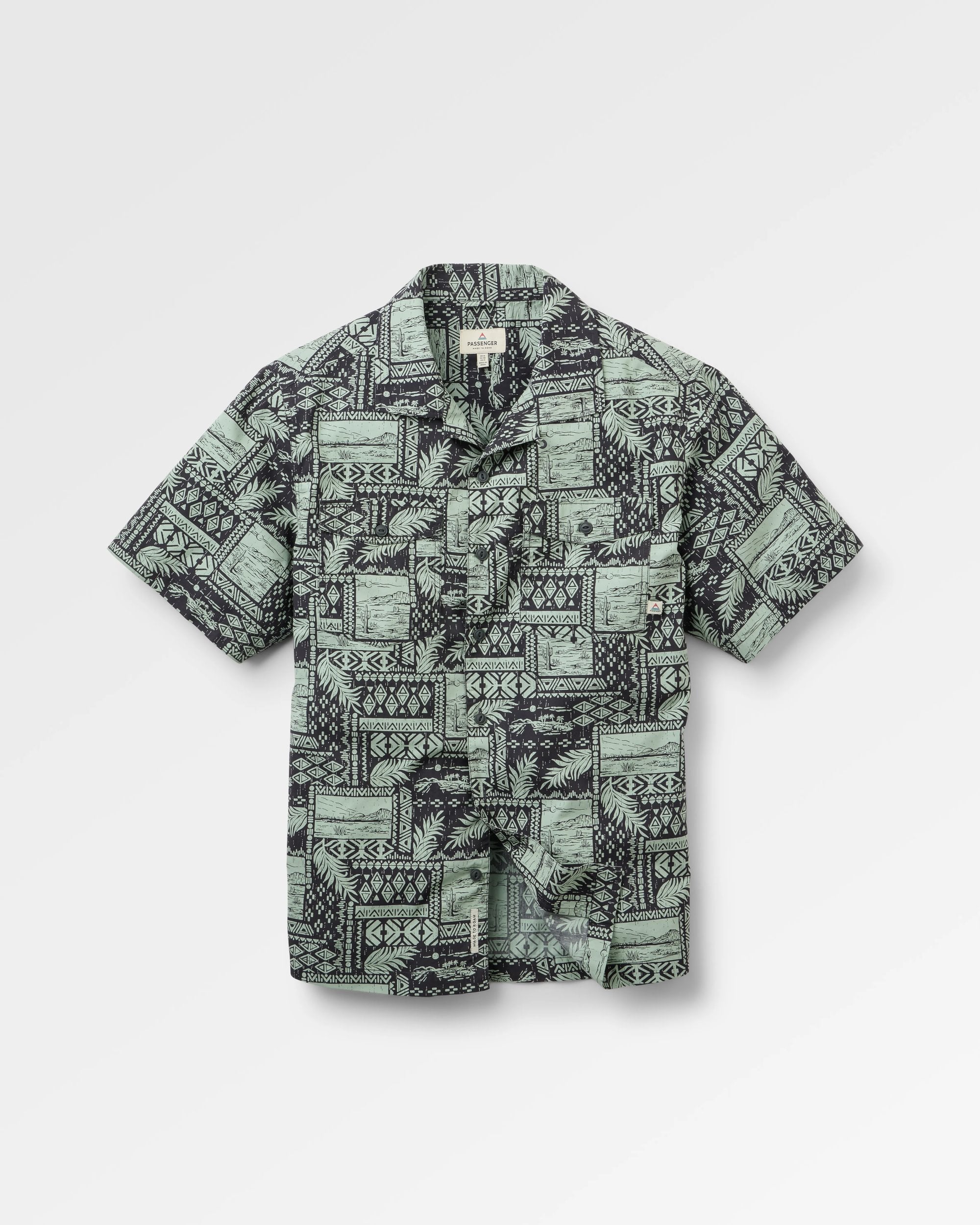 Acreage Shirt - Patchwork Faded Black - Flatlay