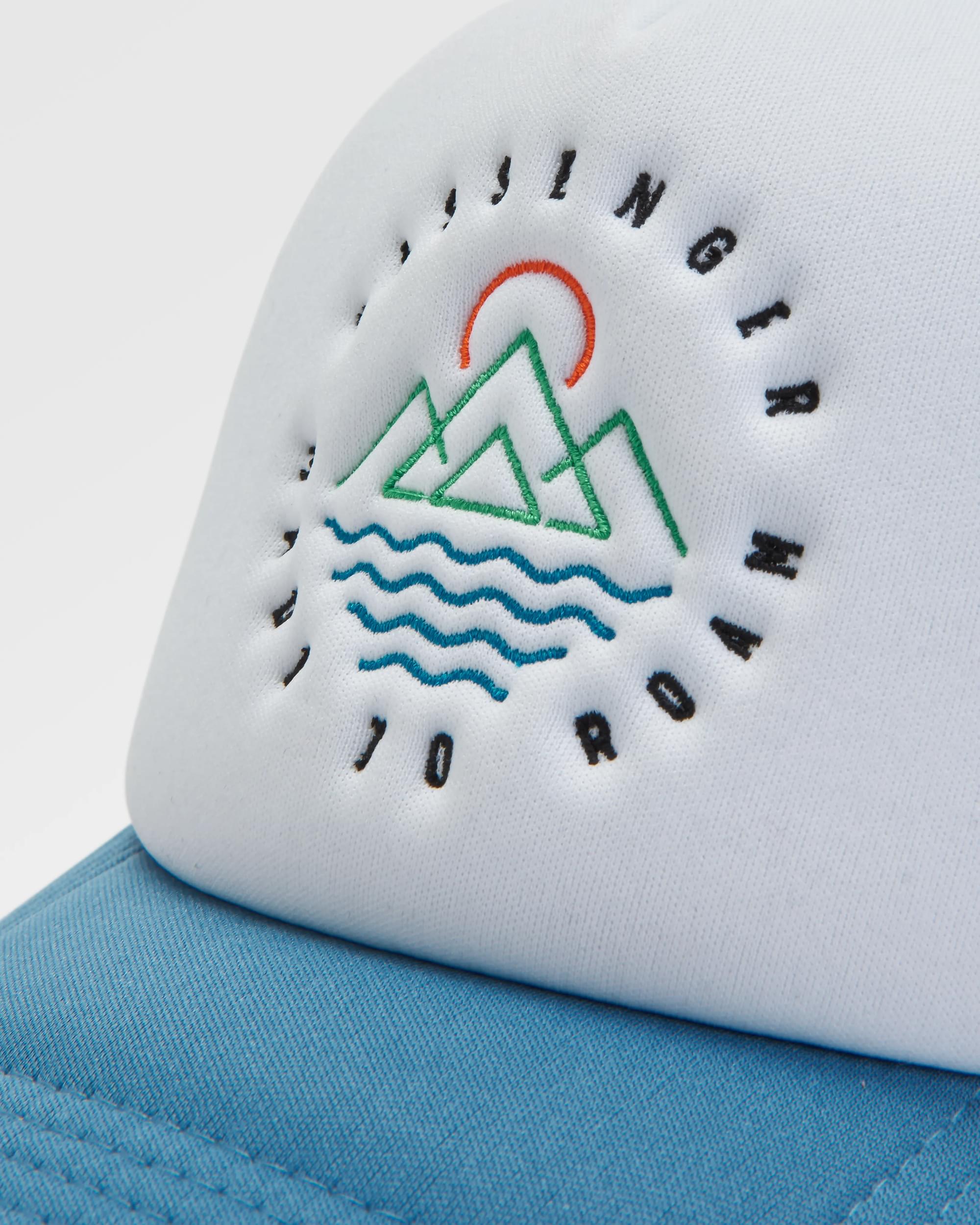 Escapism Trucker Cap - Black/Moonlight Blue - Flatlay