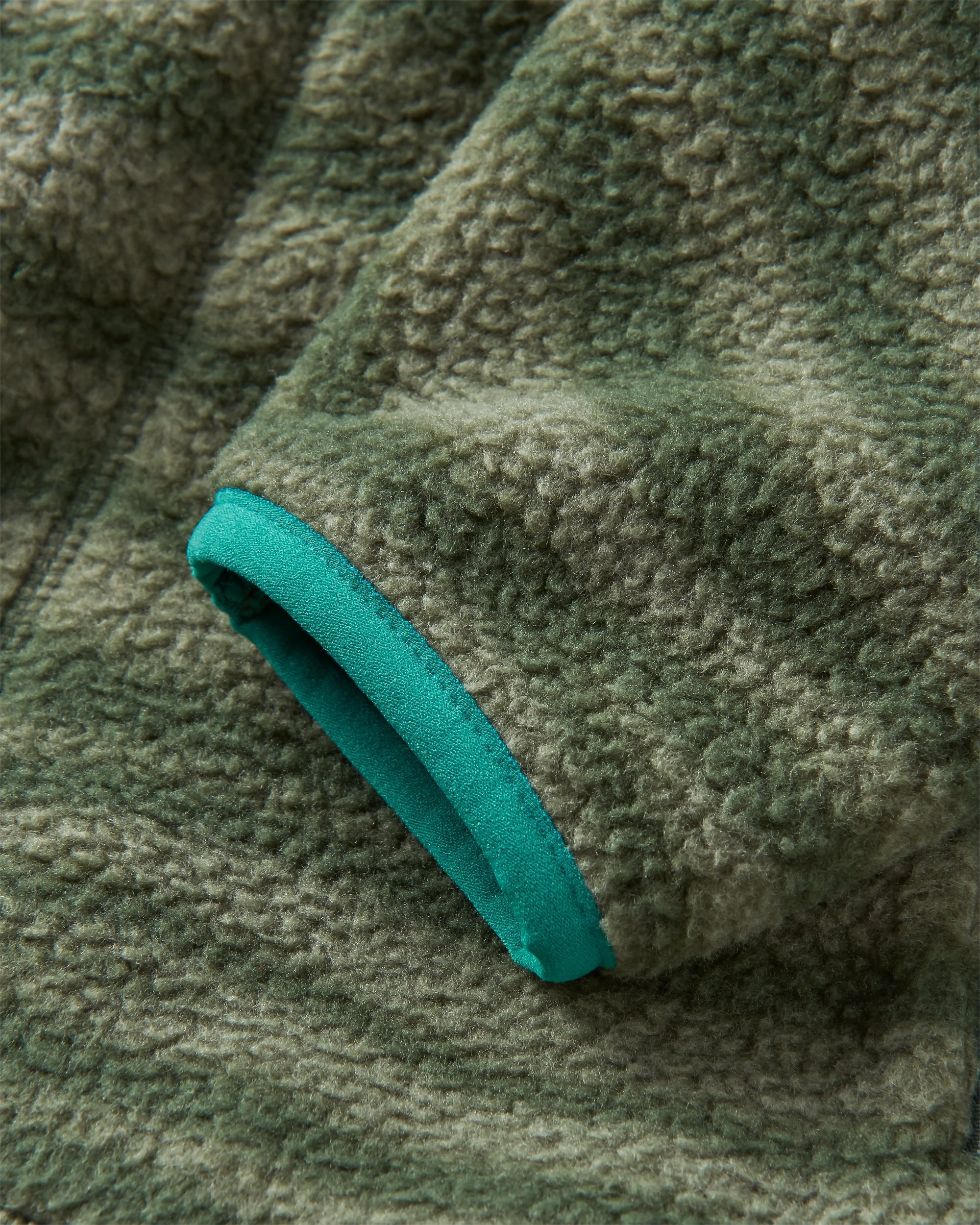 Fairbanks Full Zip Recycled Sherpa Fleece - Strata Fir Tree - Flatlay