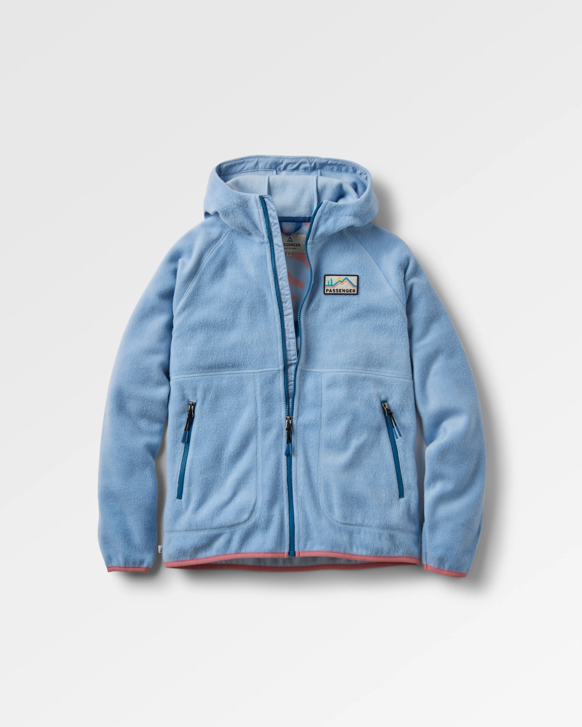 North Coast Vista Full Zip Recycled Sherpa Fleece - Blue Fog - Flatlay