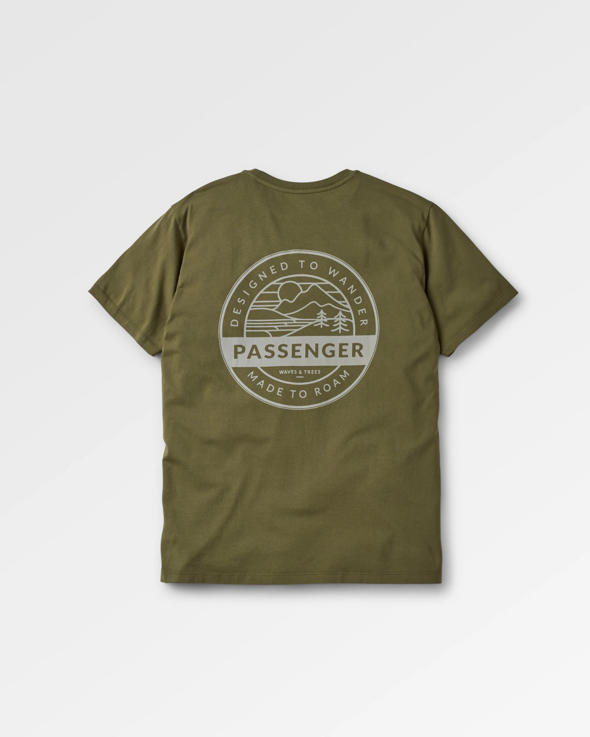 Odyssey Recycled Cotton T-Shirt - Khaki - Flatlay