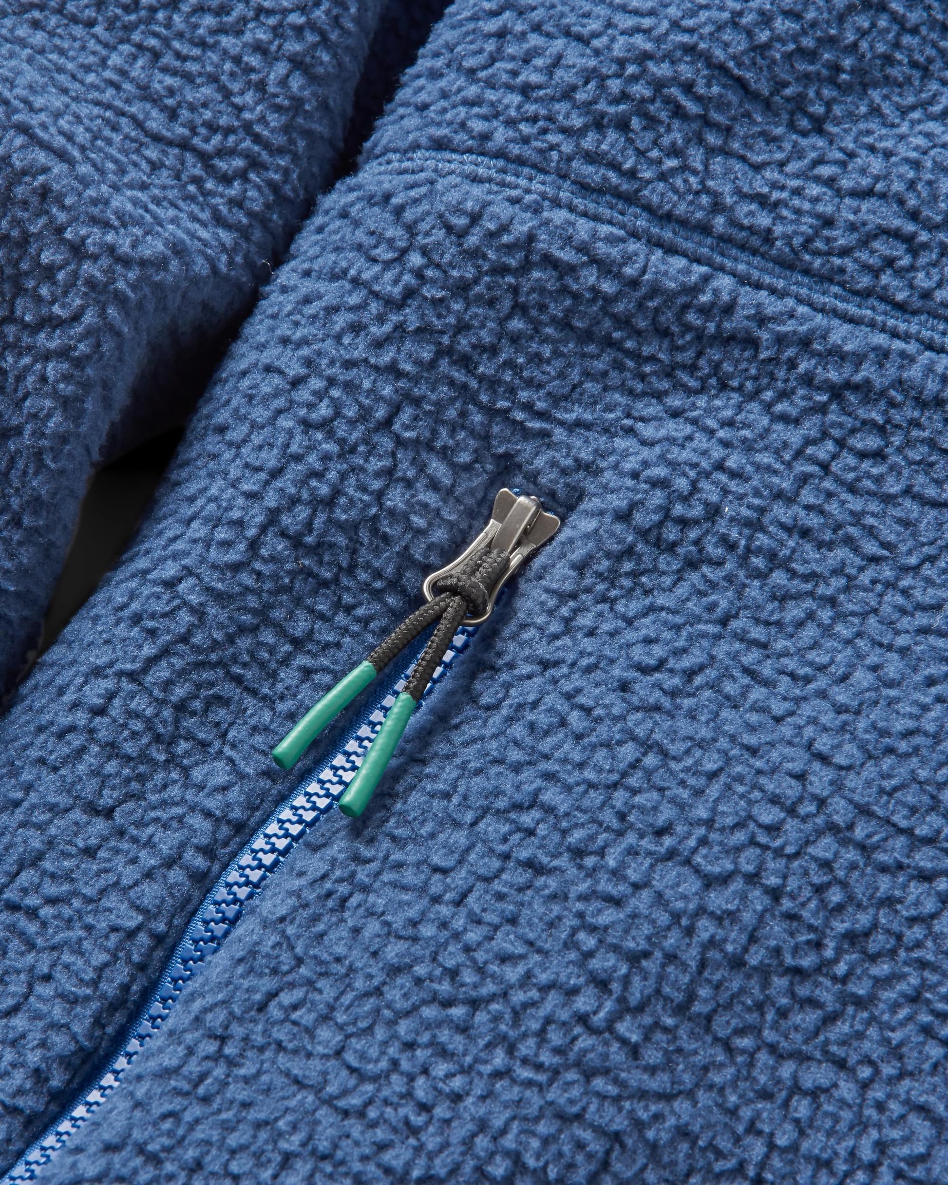 Fairbanks 2.0 Full Zip Recycled Sherpa Fleece - Dark Denim