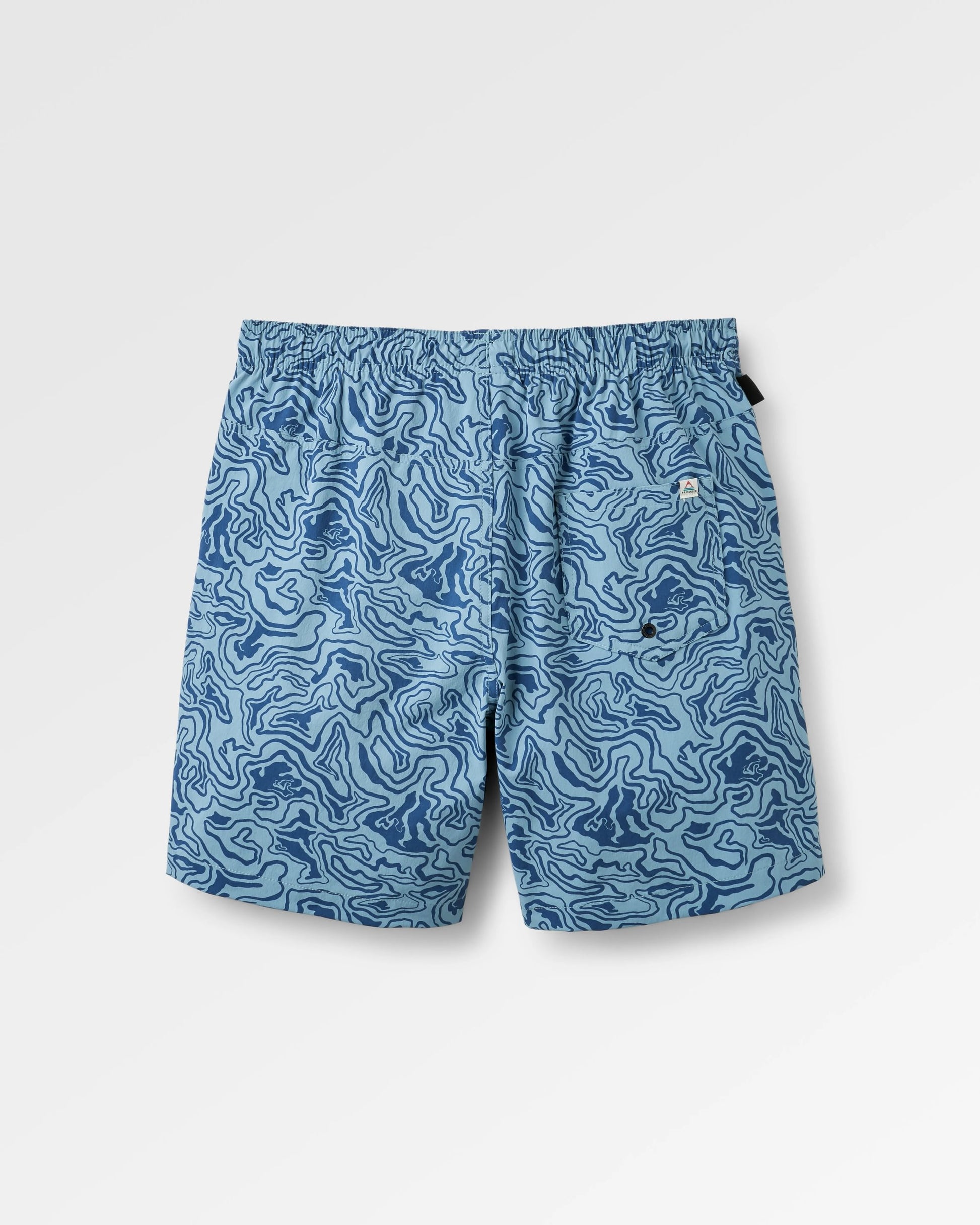 Drifter Beach Lined Short - Strata Swirl Arctic - Flatlay