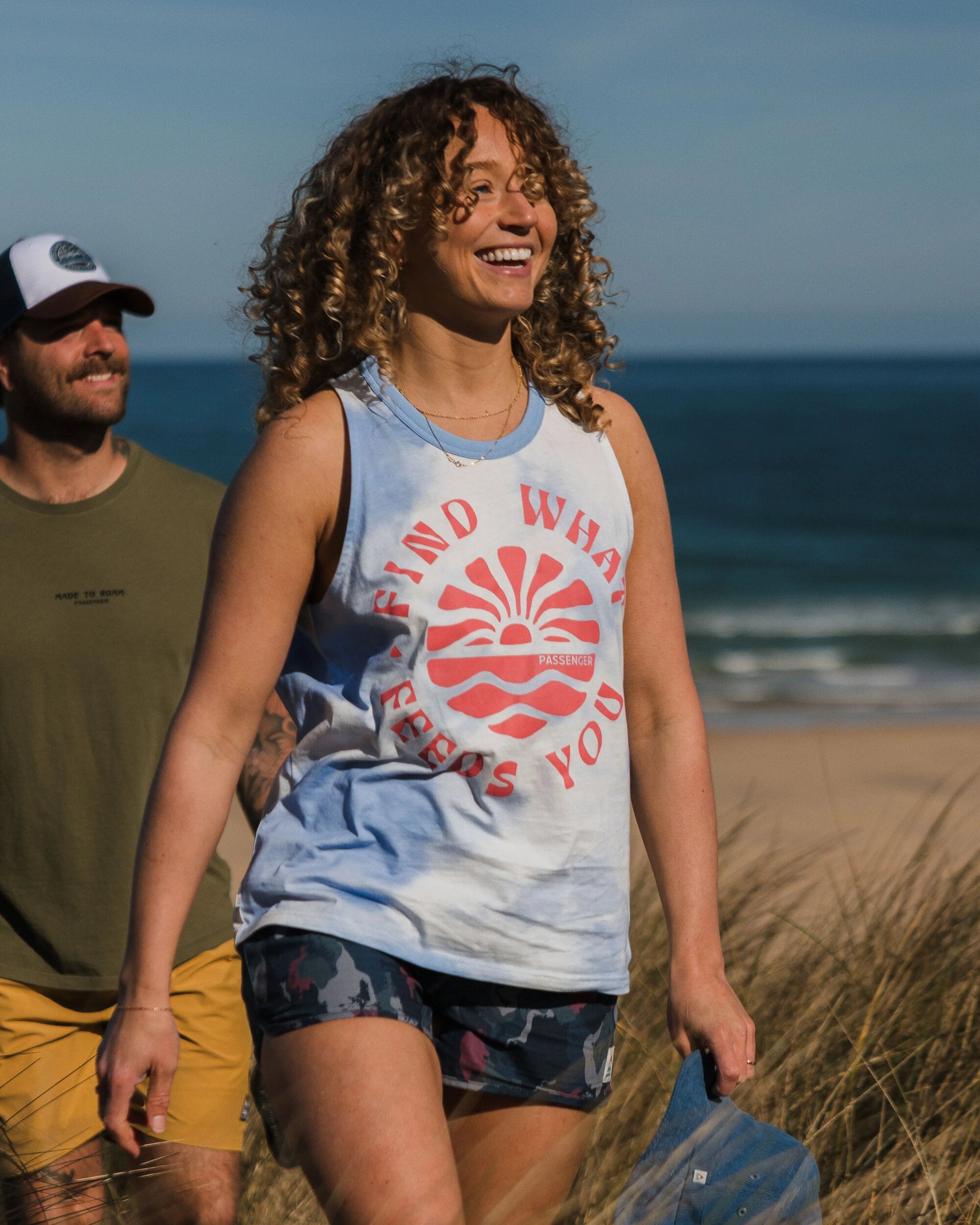 Discovery Organic Cotton Vest - Tie Dye Cornflower - Lifestyle