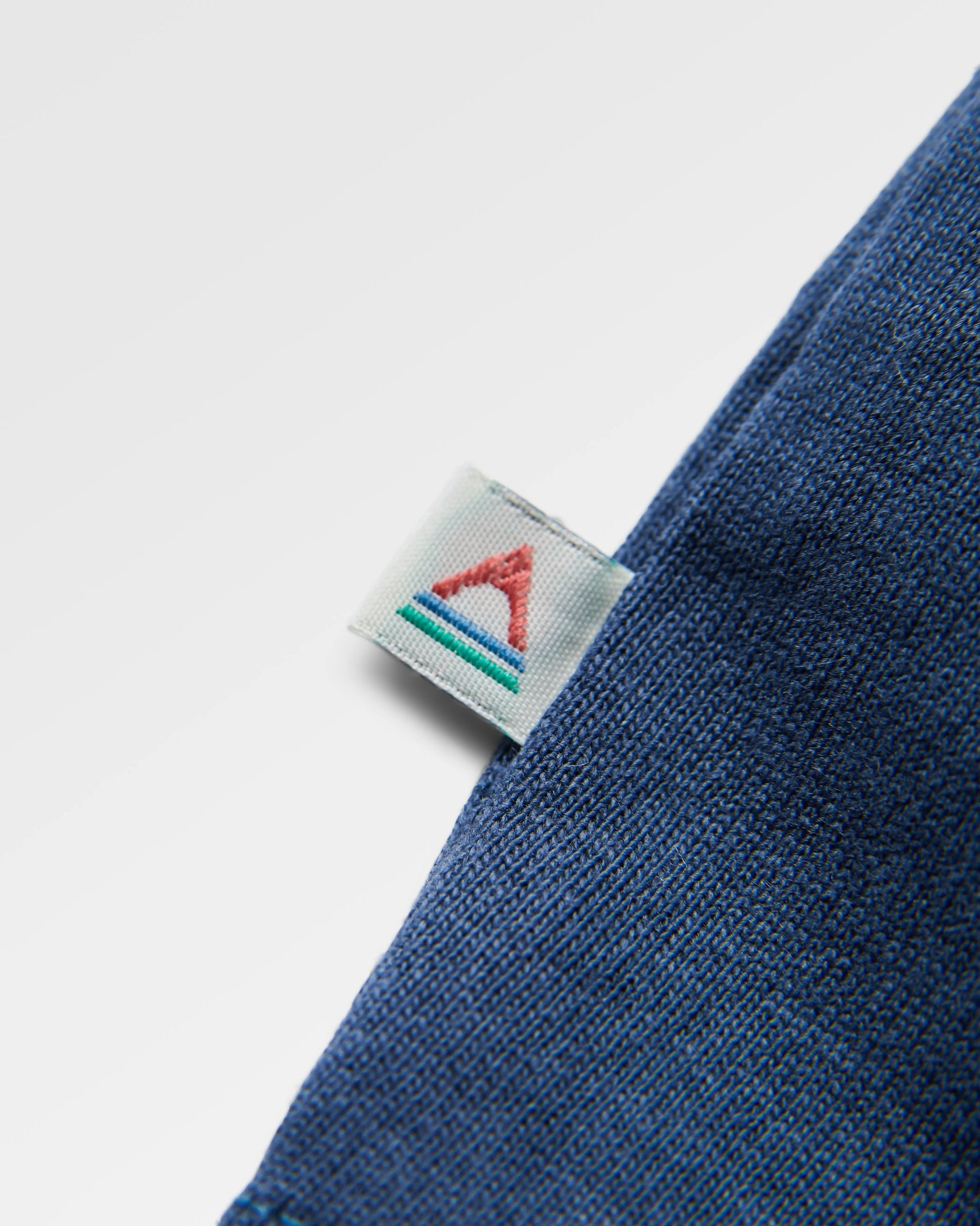 Patches Recycled Cotton T-Shirt - Rich Navy - Flatlay