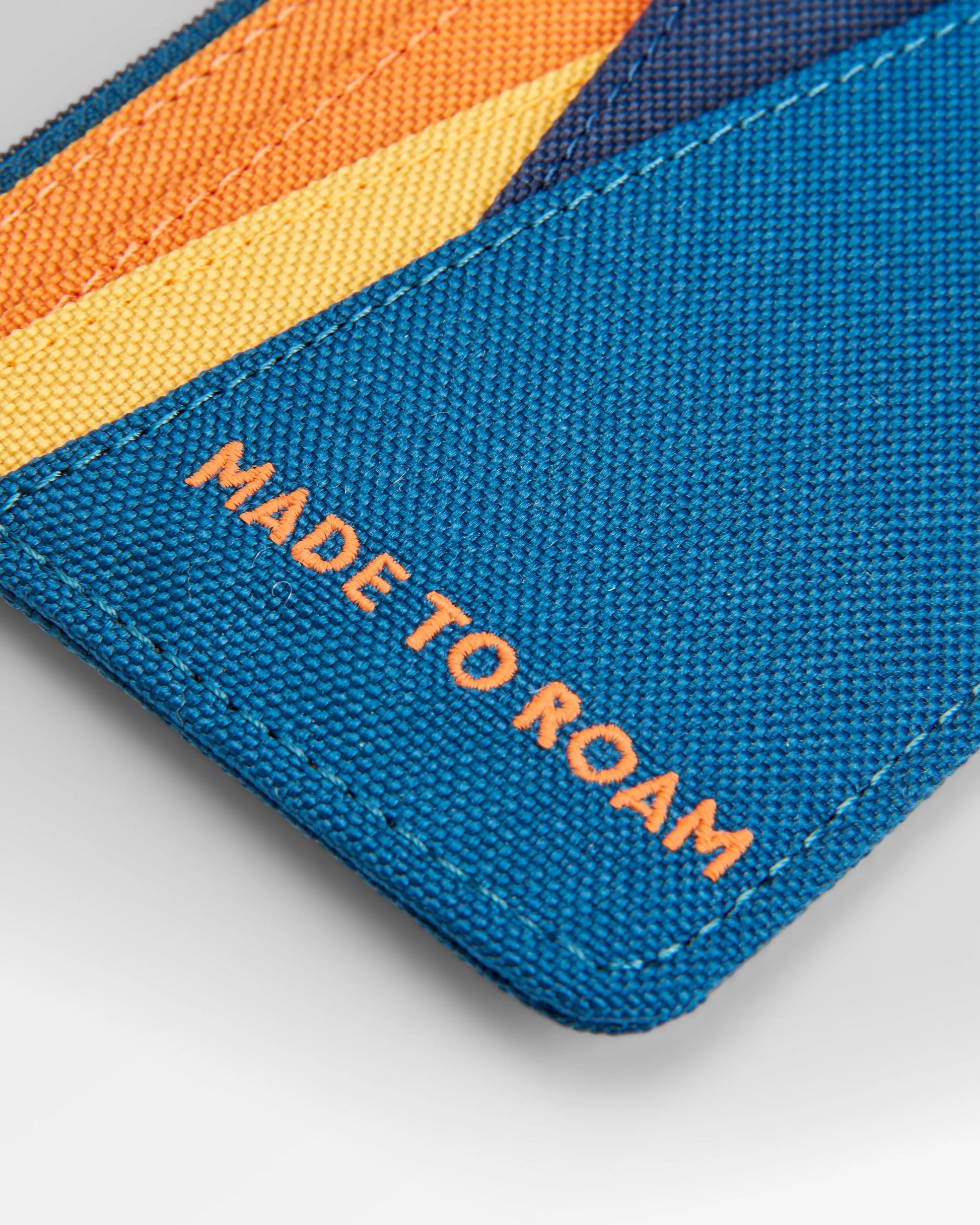 Mountain Recycled Card Holder - Tidal Blue Orange Multi