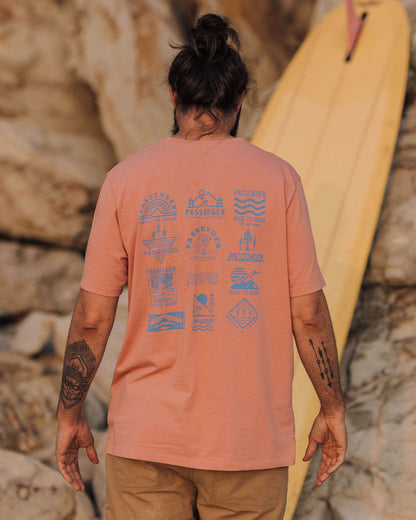 Icon Recycled Cotton T-Shirt - Peach