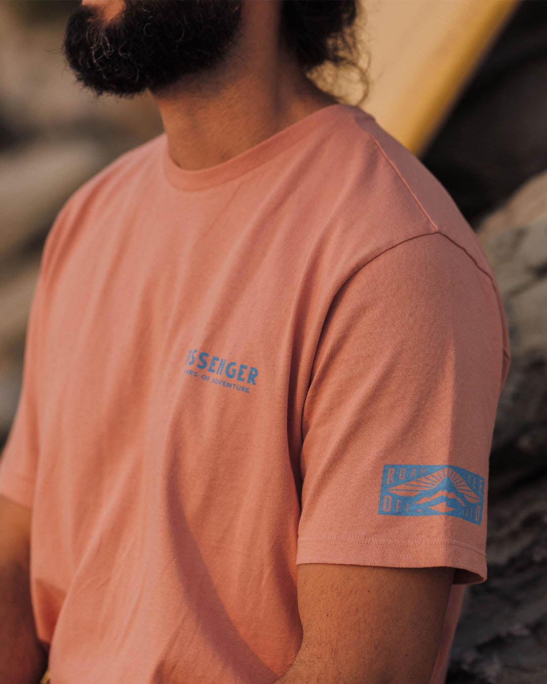 Icon Recycled Cotton T-Shirt - Peach