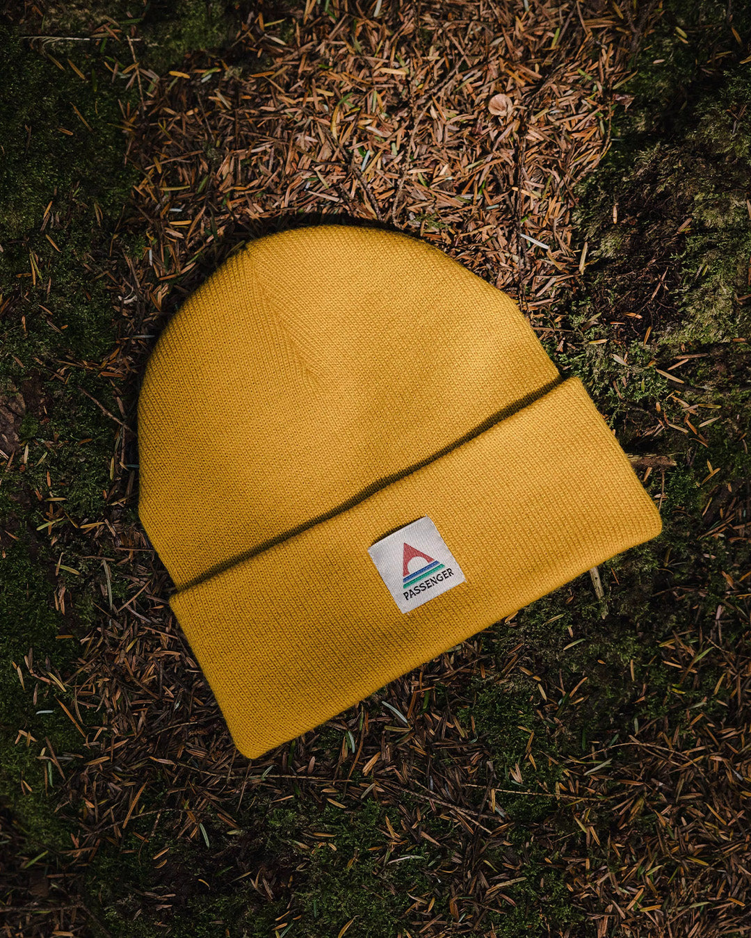 Core Recycled Low-Top Beanie - Mustard Yellow - Lifestyle