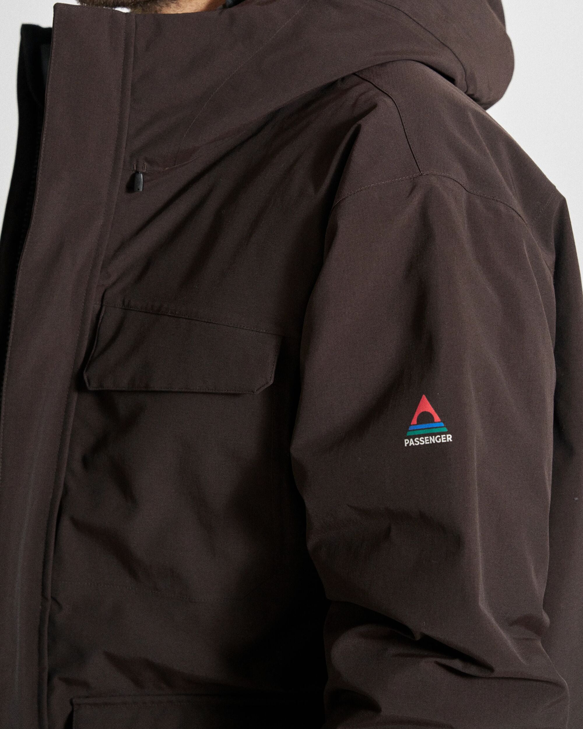 Explorer Waterproof Down Parka - Espresso - Studio Model