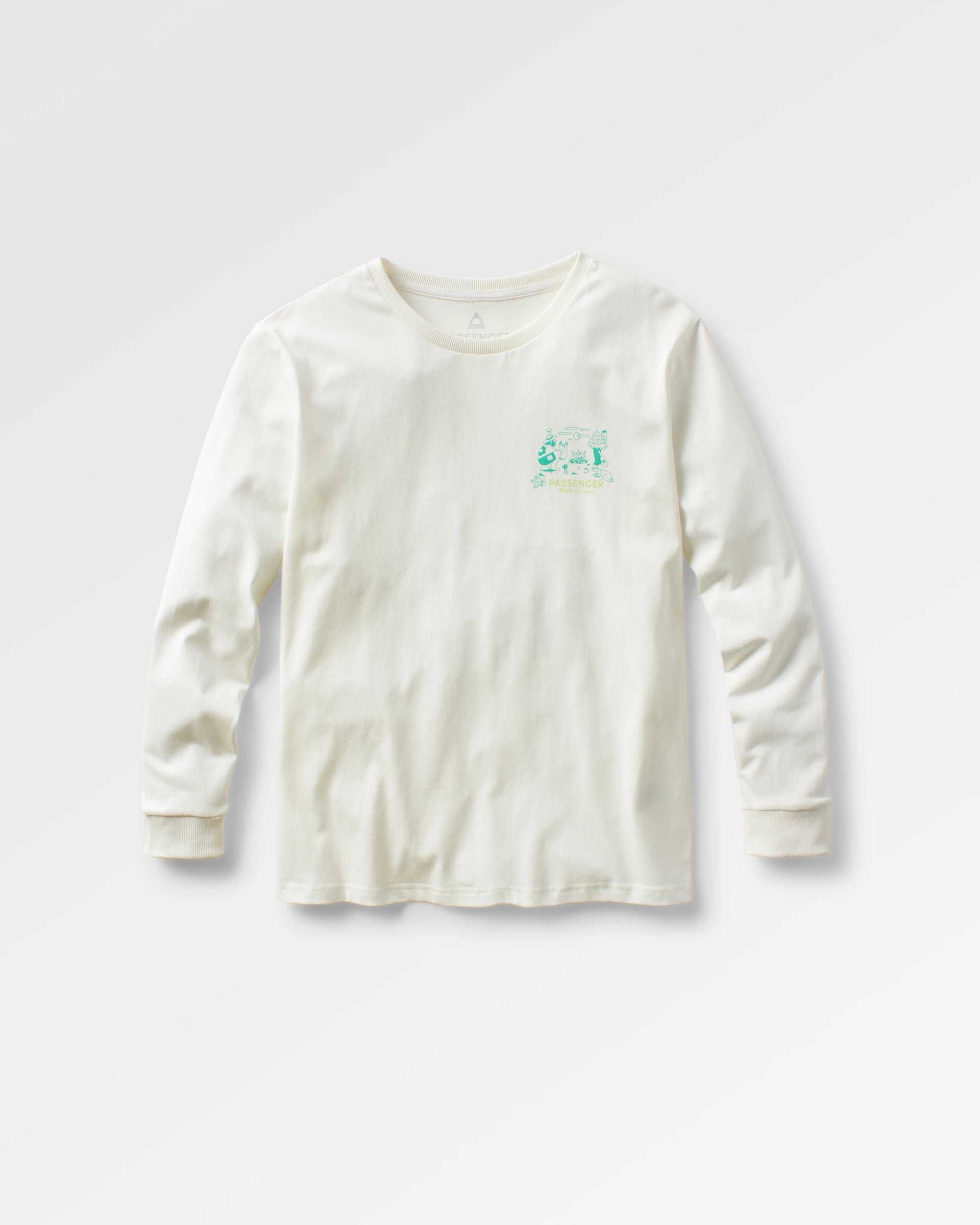 Better Outside Organic Cotton Oversized LS T-Shirt - Marshmallow - Flatlay