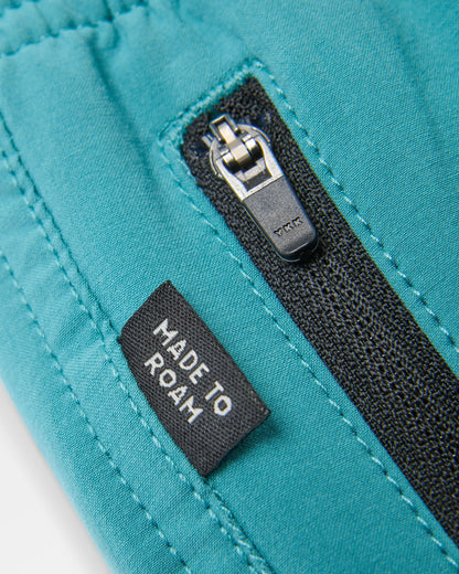 Traveller Organic All Purpose Short 2.0 - Ocean Teal - Flatlay