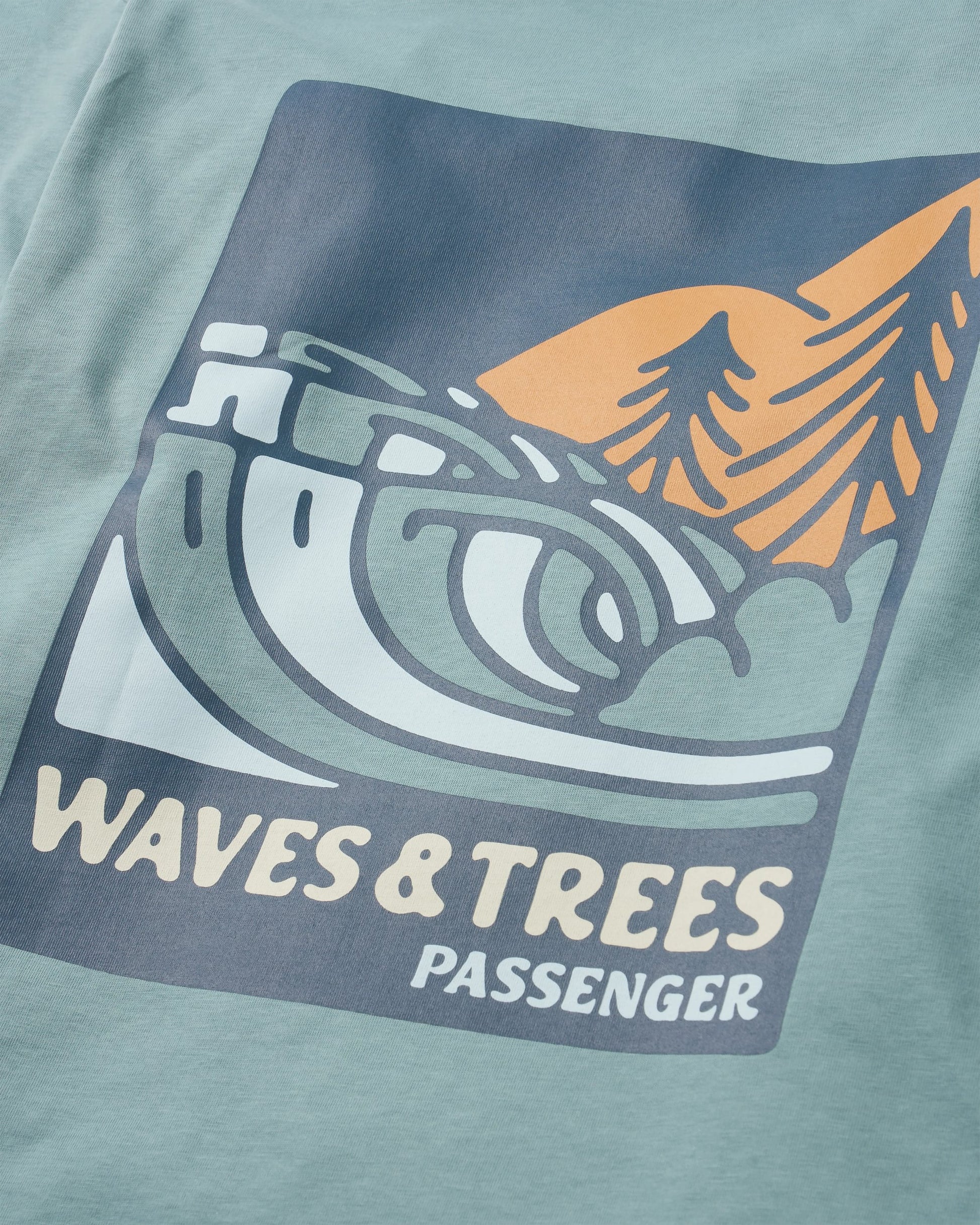 Waves & Trees Organic Cotton LS T-Shirt - Stormy Sea