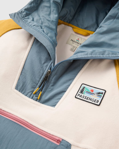 Alexander Hooded Polartec® Fleece
 - Stormy Blue/White Sand - Flatlay