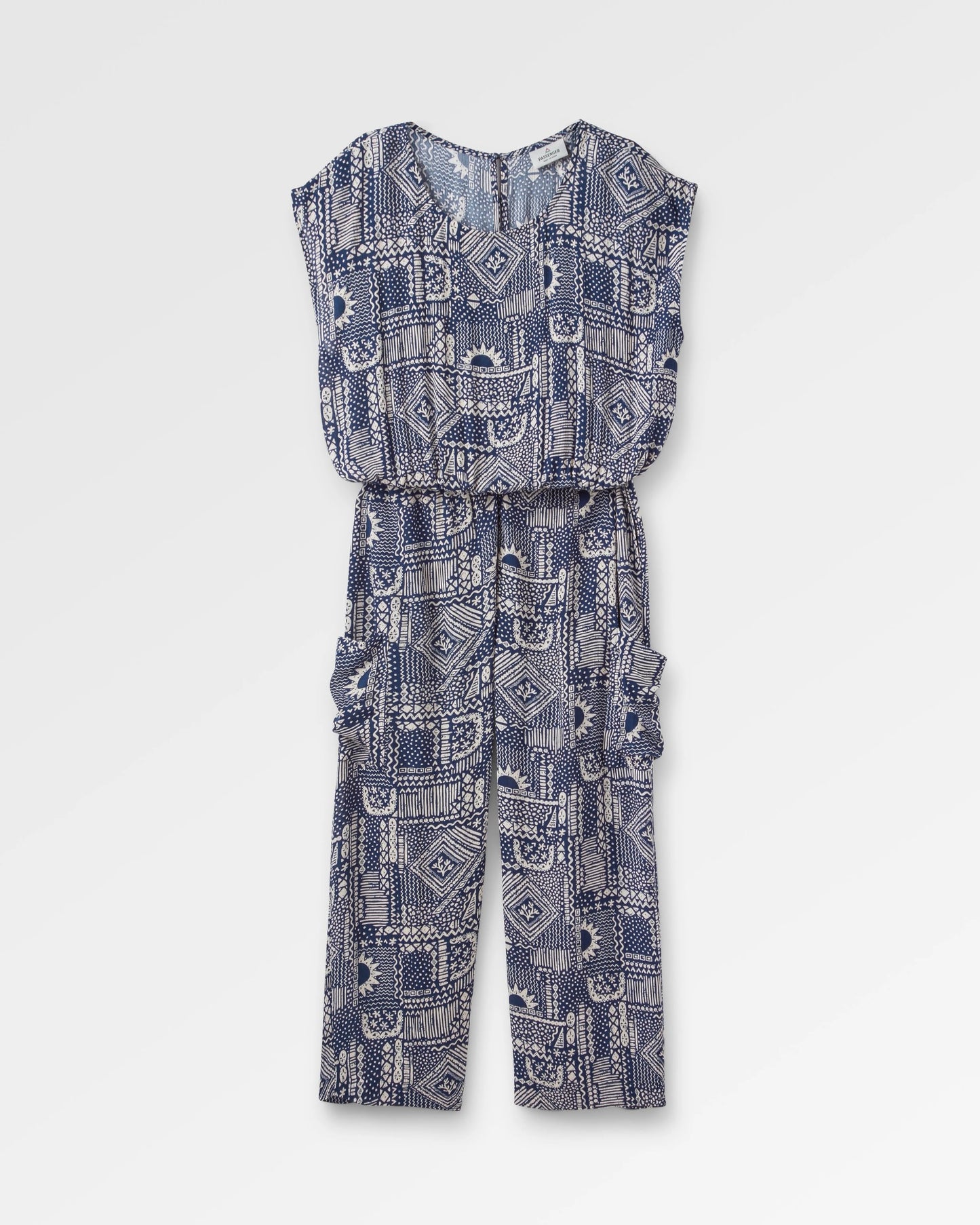 Thimbleberry Jumpsuit - Vintage Patchwork Navy