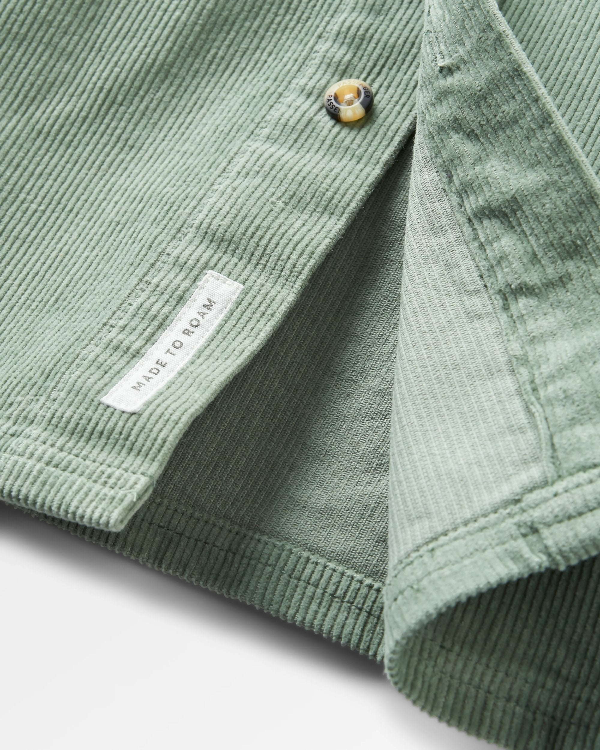 Backcountry Short Sleeve Cord Shirt - Pistachio - Flatlay