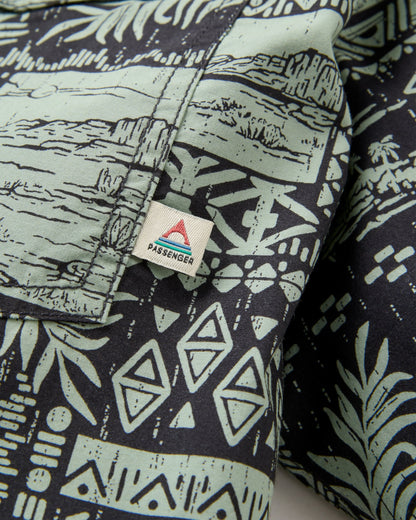 Acreage Shirt - Patchwork Faded Black - Flatlay