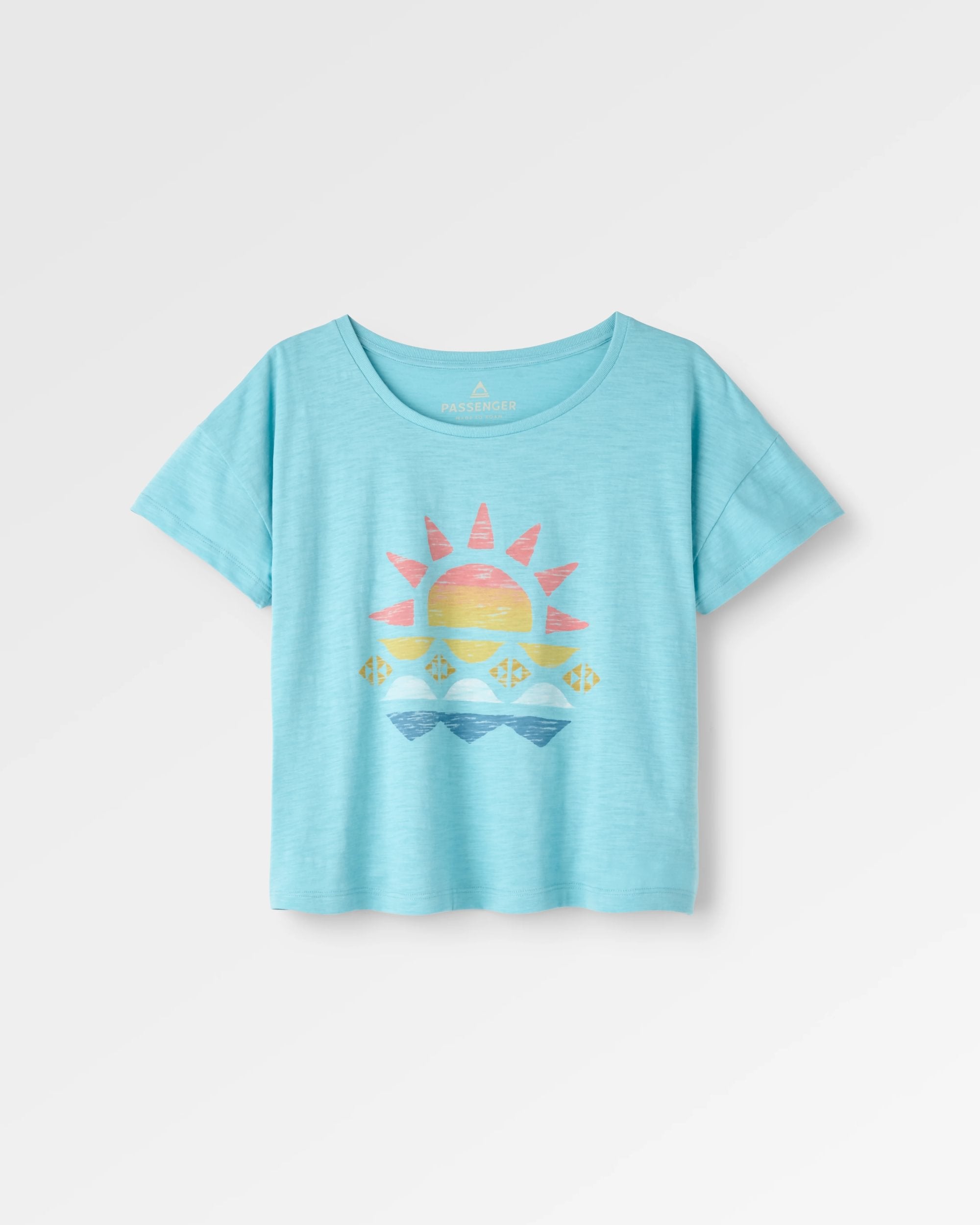 Sunray T-Shirt - Retro Blue - Flatlay