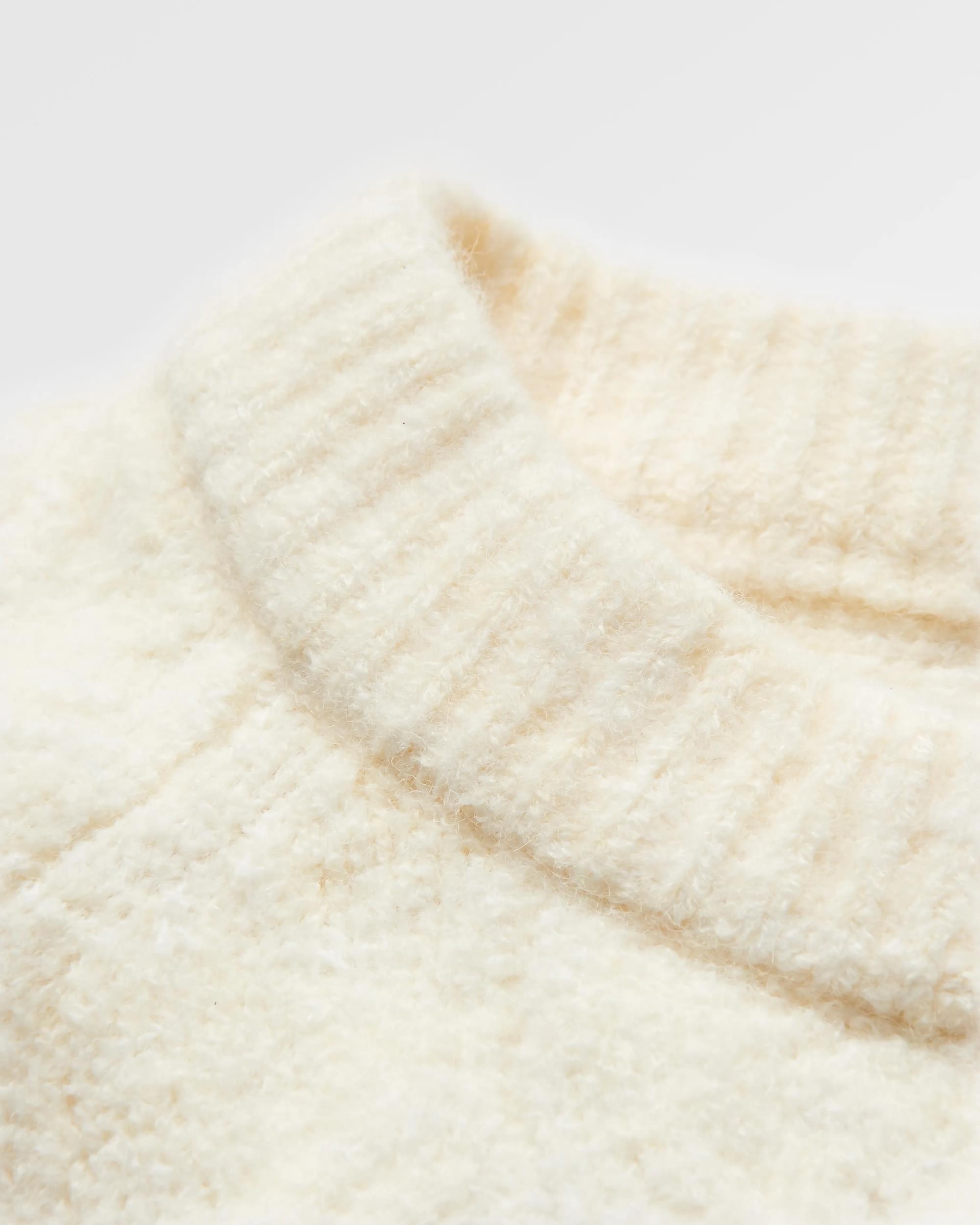 Harvest Recycled Knitted Jumper - Marshmallow - Flatlay