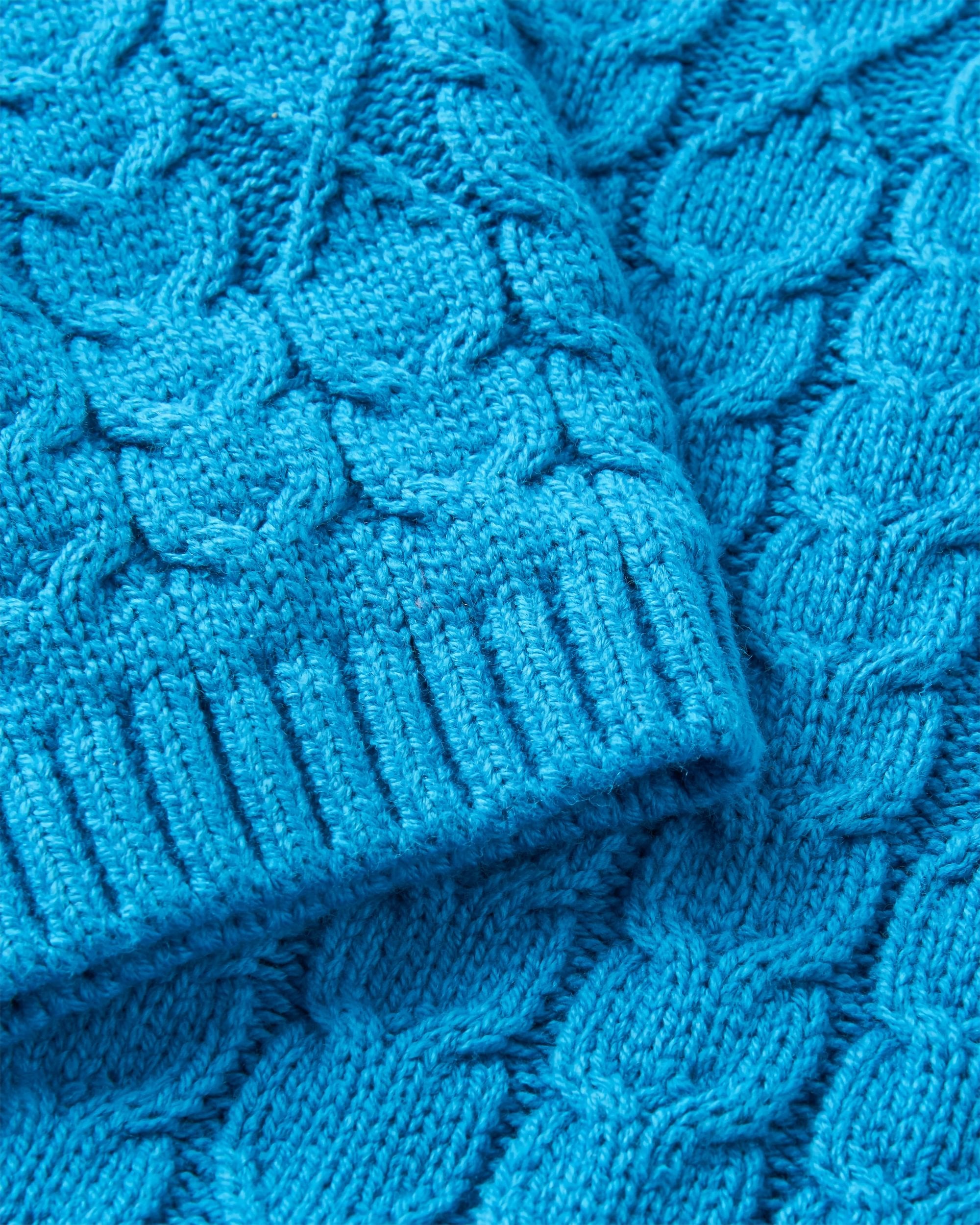 Homely Short Sleeve Knitted Jumper - Bluejay - Flatlay