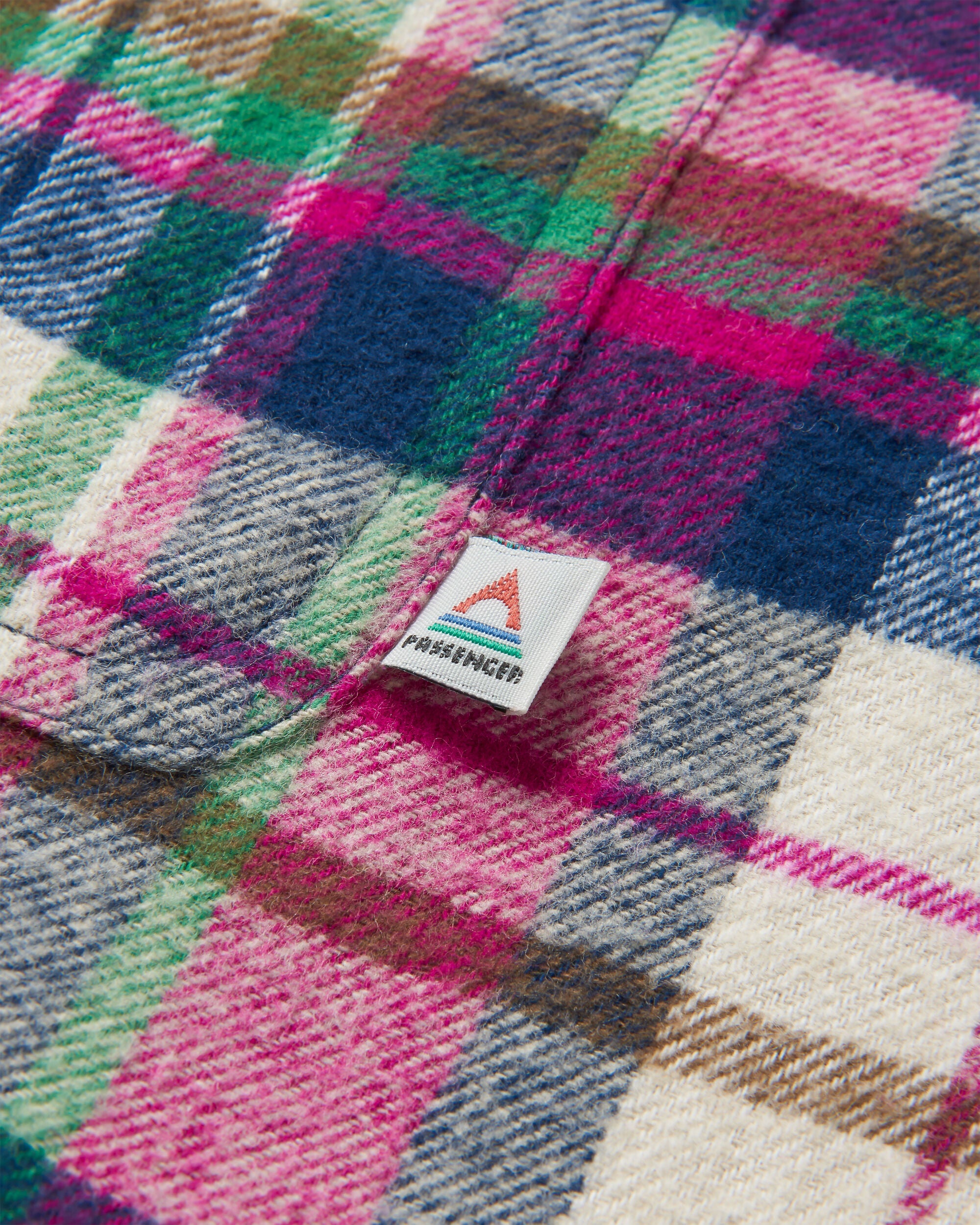 Rustic Organic Cotton Heavyweight Overshirt - Off White Check - Flatlay